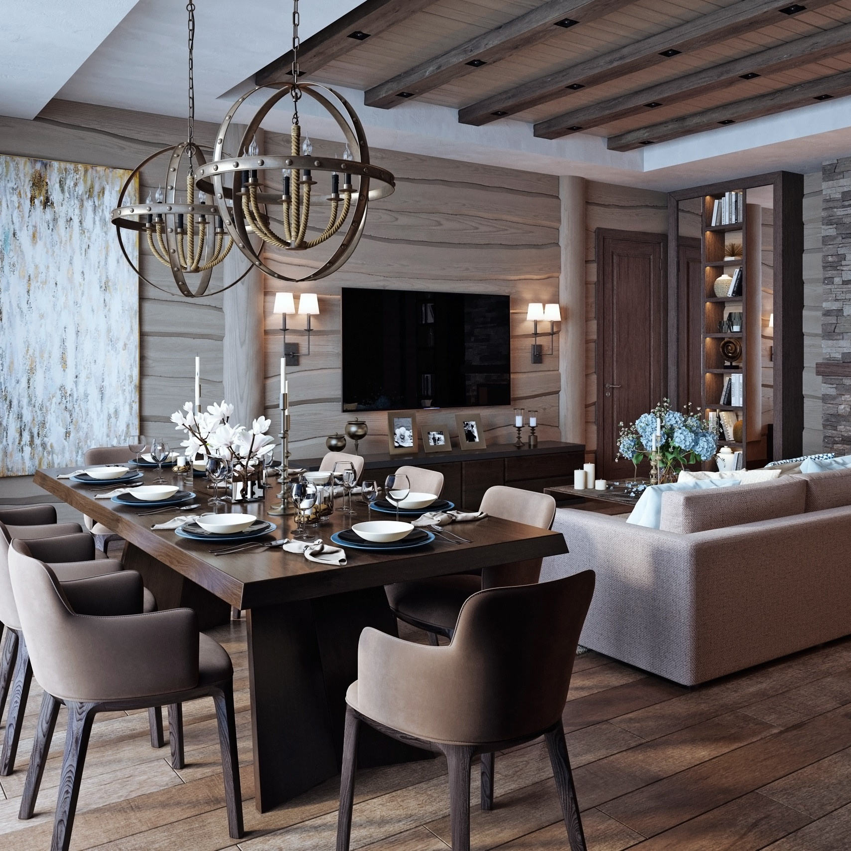 Дизайн интерьера деревянного дома