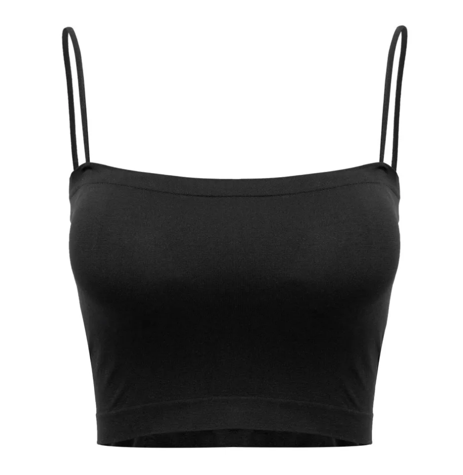 Каталоговая съёмка - черный топ на прозрачном фоне