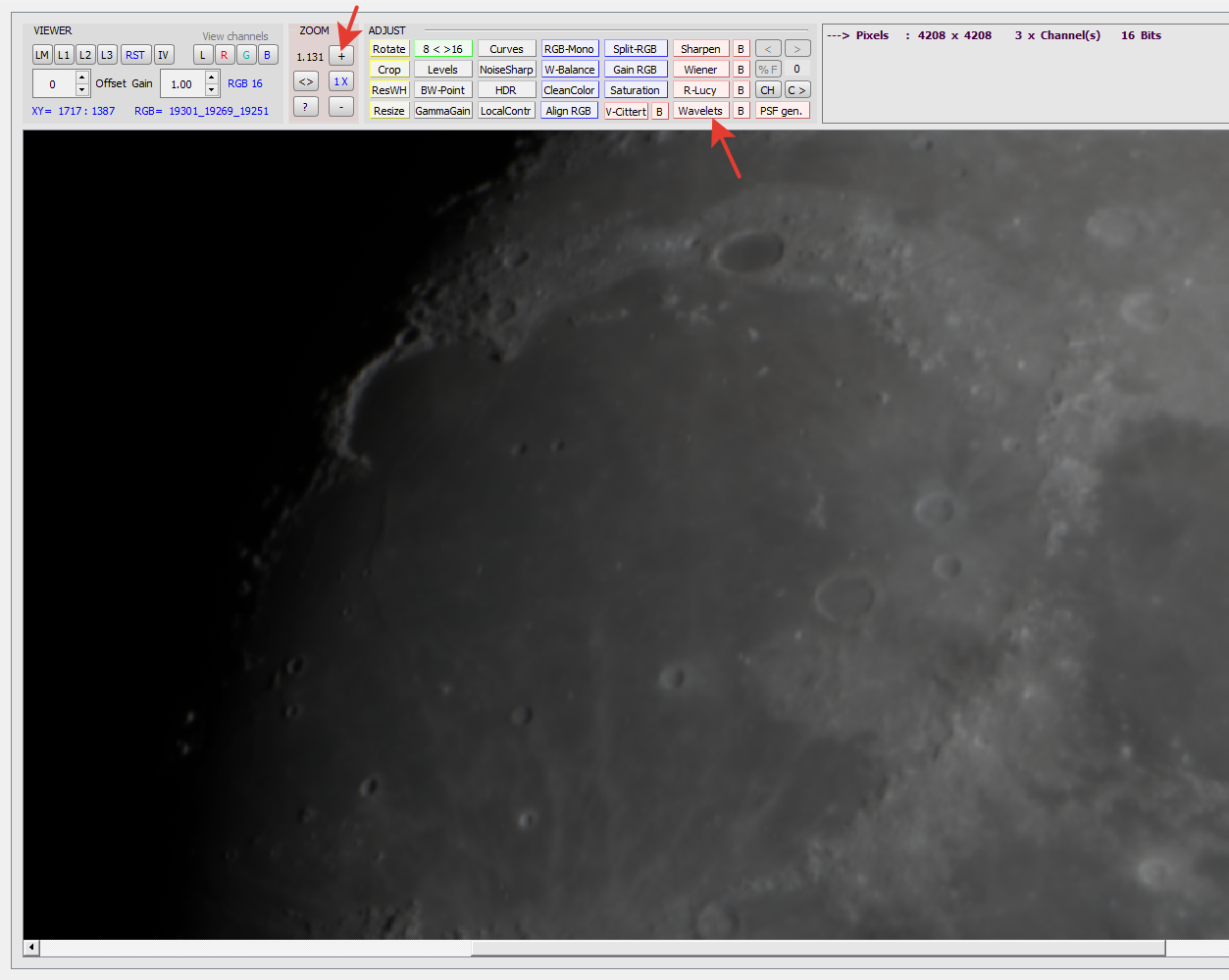 Moon Photography and HDR image Assembly. Photographer Vladimir Korovyakovsky