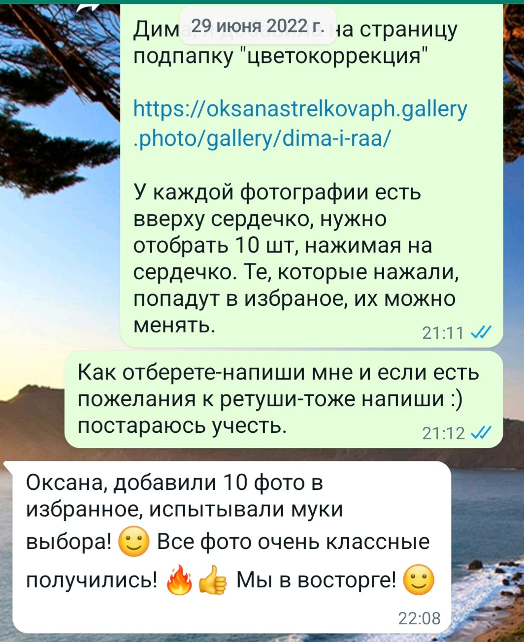 Отзывы из мессенджеров