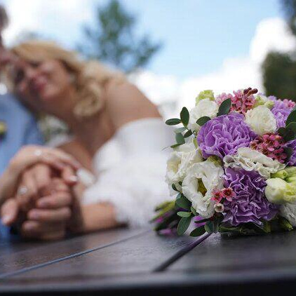 Свадебный букет в сиреневых тонах. Флорист Маргарита Гладкова