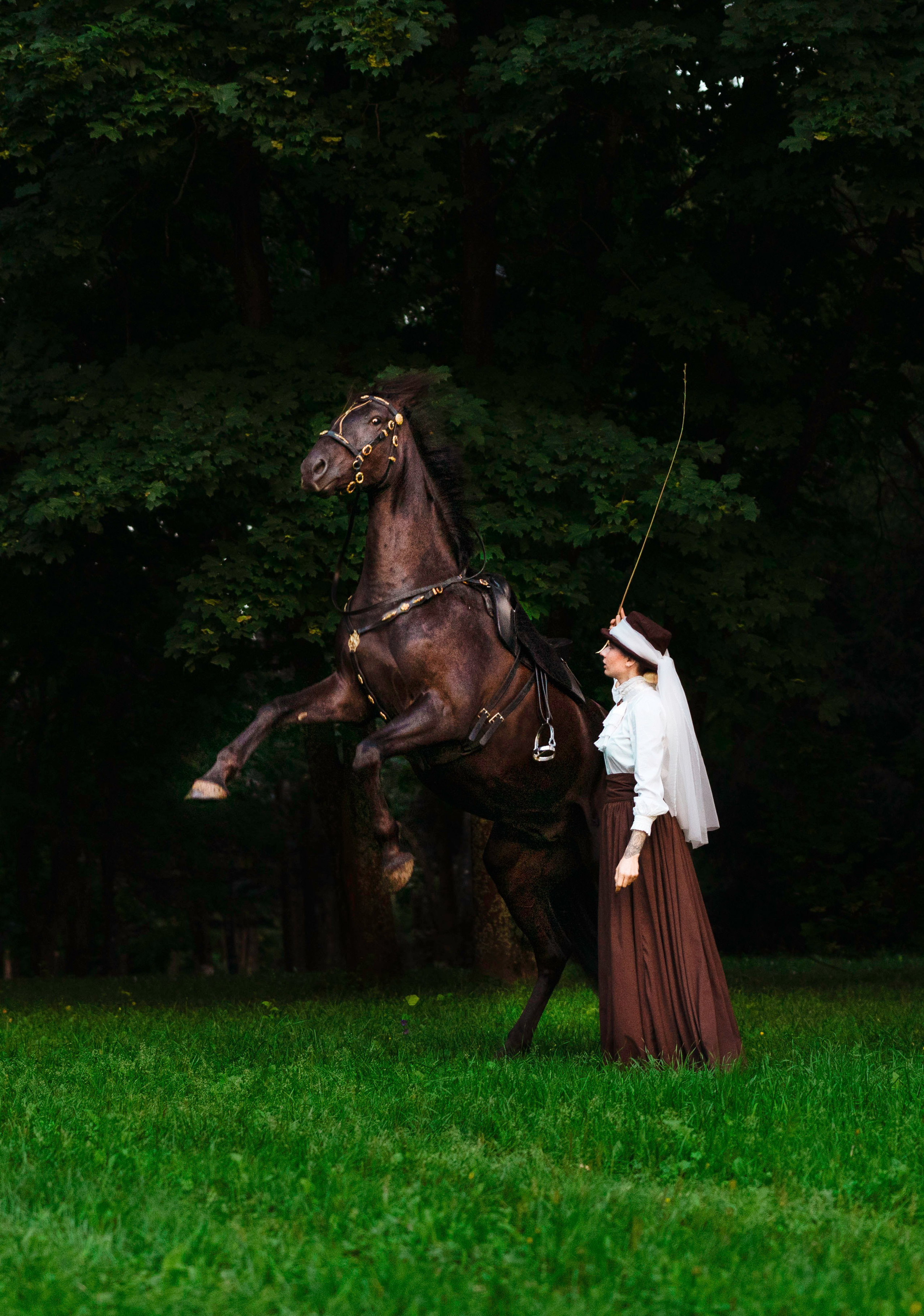 художественная фотосессия с лошадьми в Калужской области