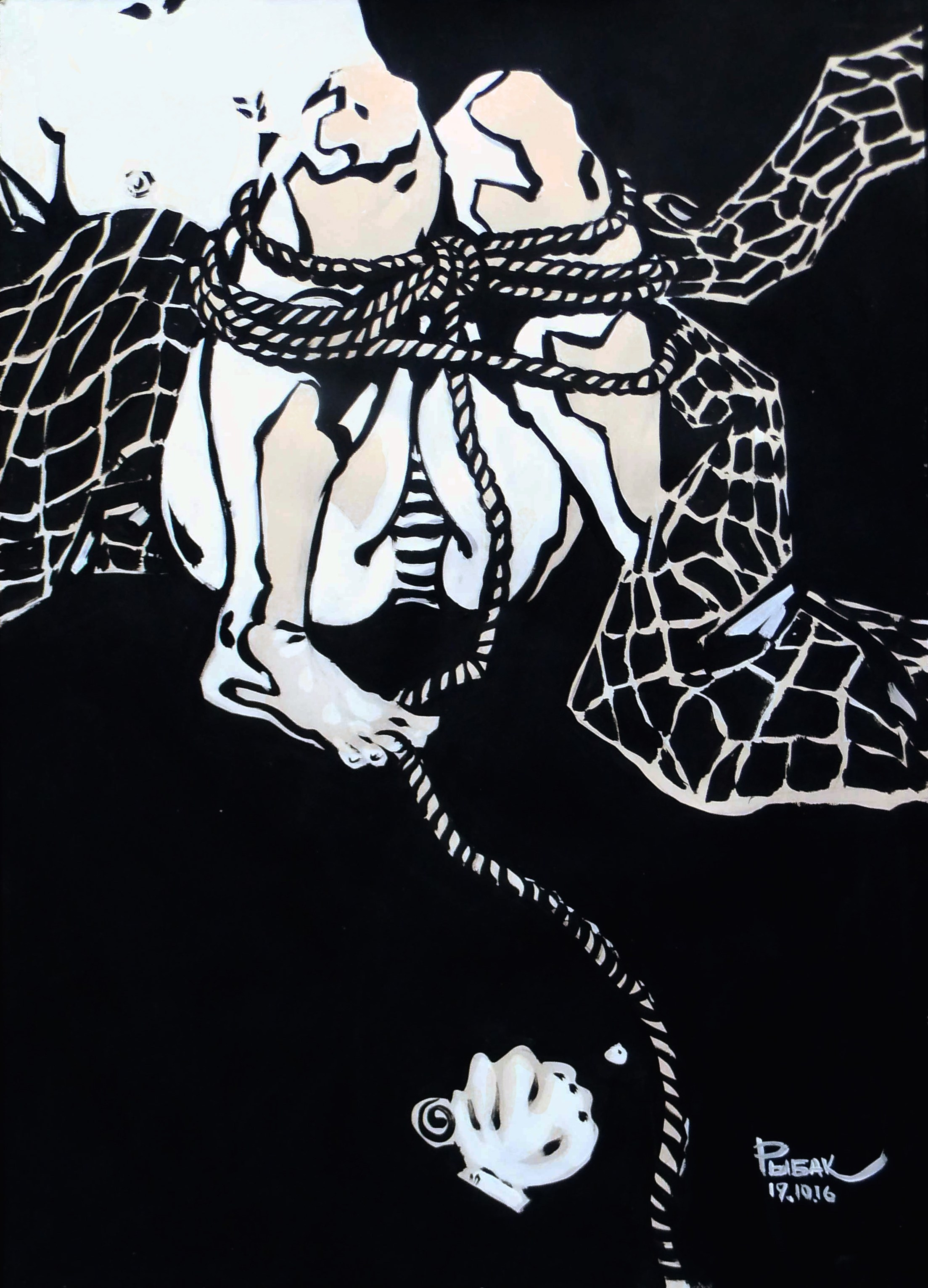 Серия Вода и сети. Художник Рыбак Николай