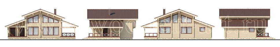 «Сосны» 256 кв. м. Проекты деревянных домов