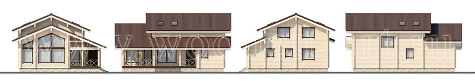 «Сосновый бор» 221 кв. м. Проекты деревянных домов