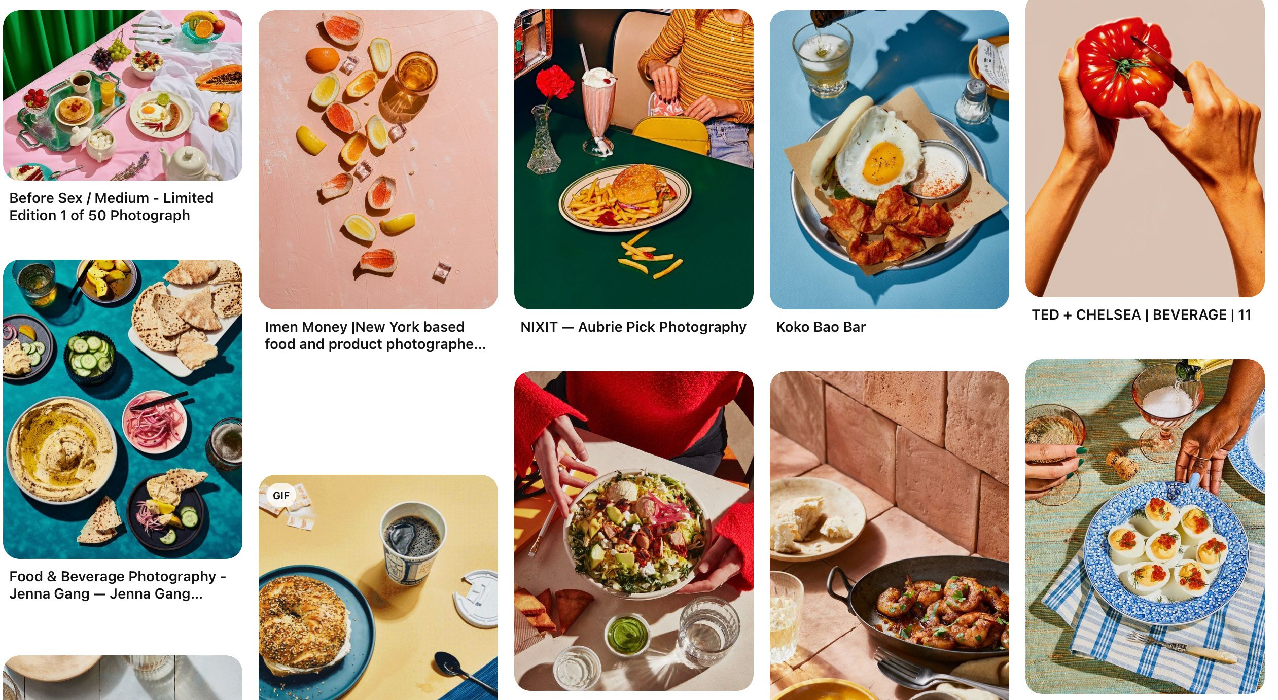Современная фуд фотография