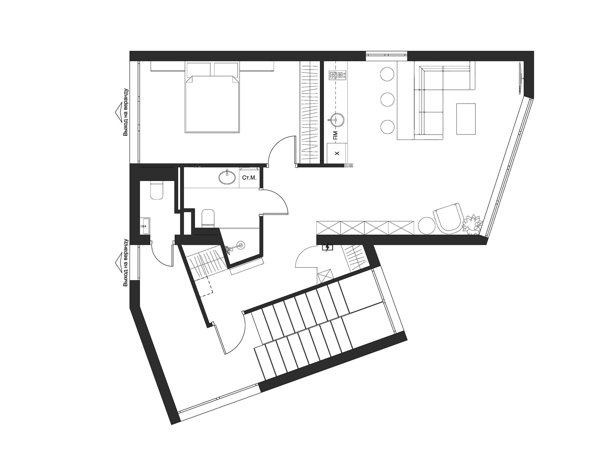 Дизайн проект MONO'170. ВНУТРИ | Дизайн Интерьера квартир и домов в Калининграде