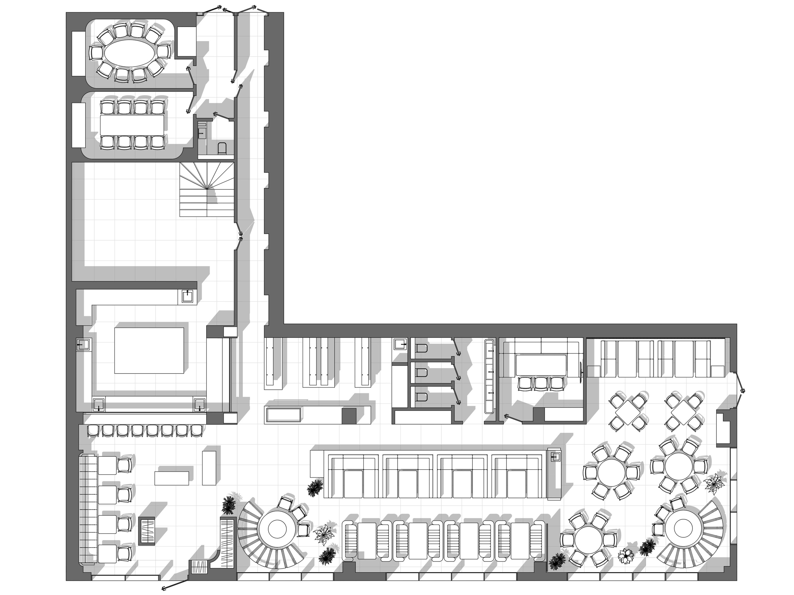 NEGRONI restaurant in Astana Kazakhstan designed by QUADRUM STUDIO