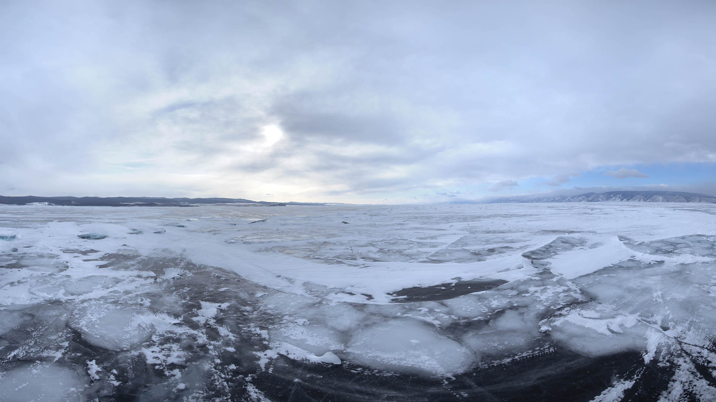Байкал панорама, лёд