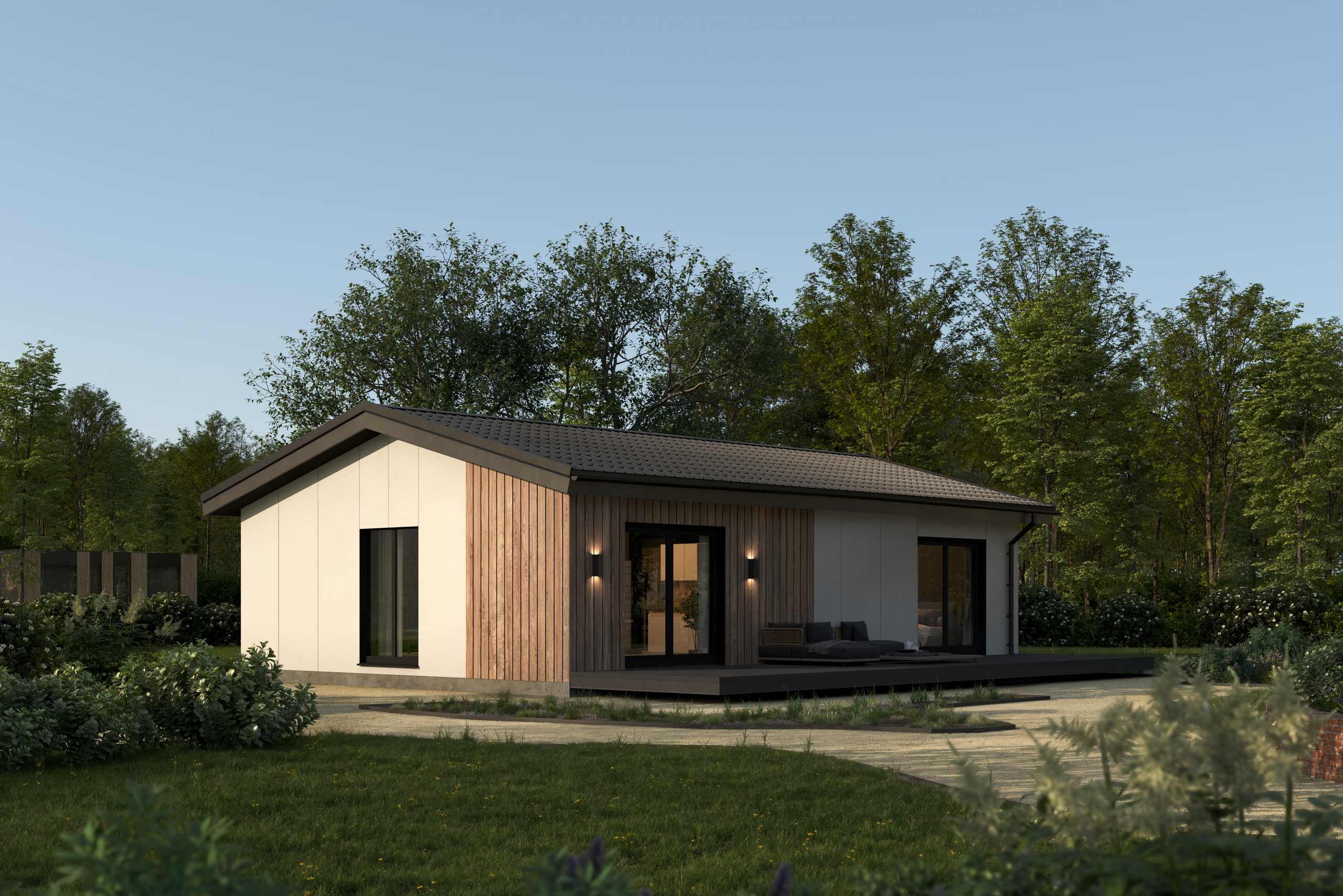 Рендер дома серии Микеле от ГК "БыстроДом"