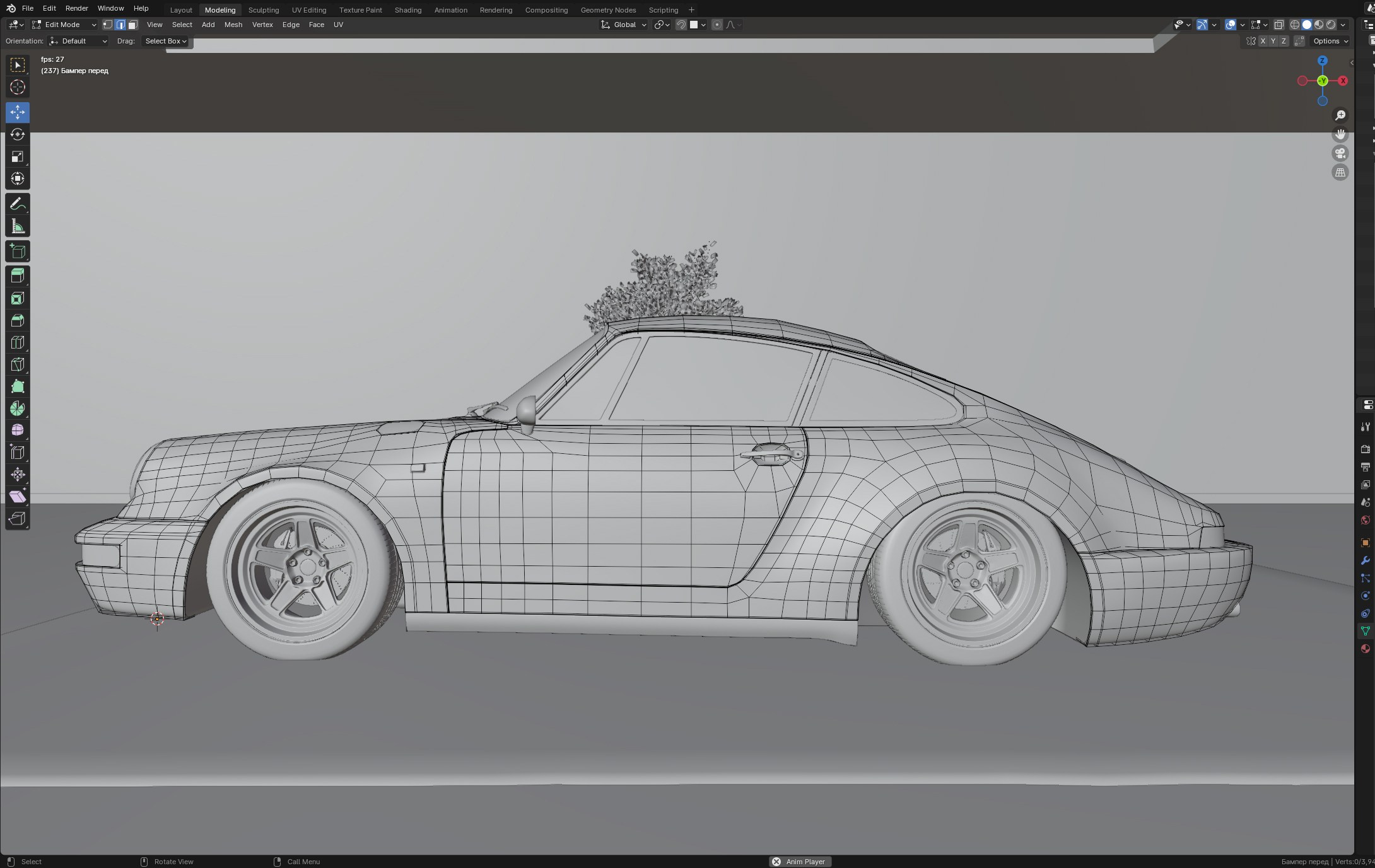Porsche964. Архитектурная визуализация