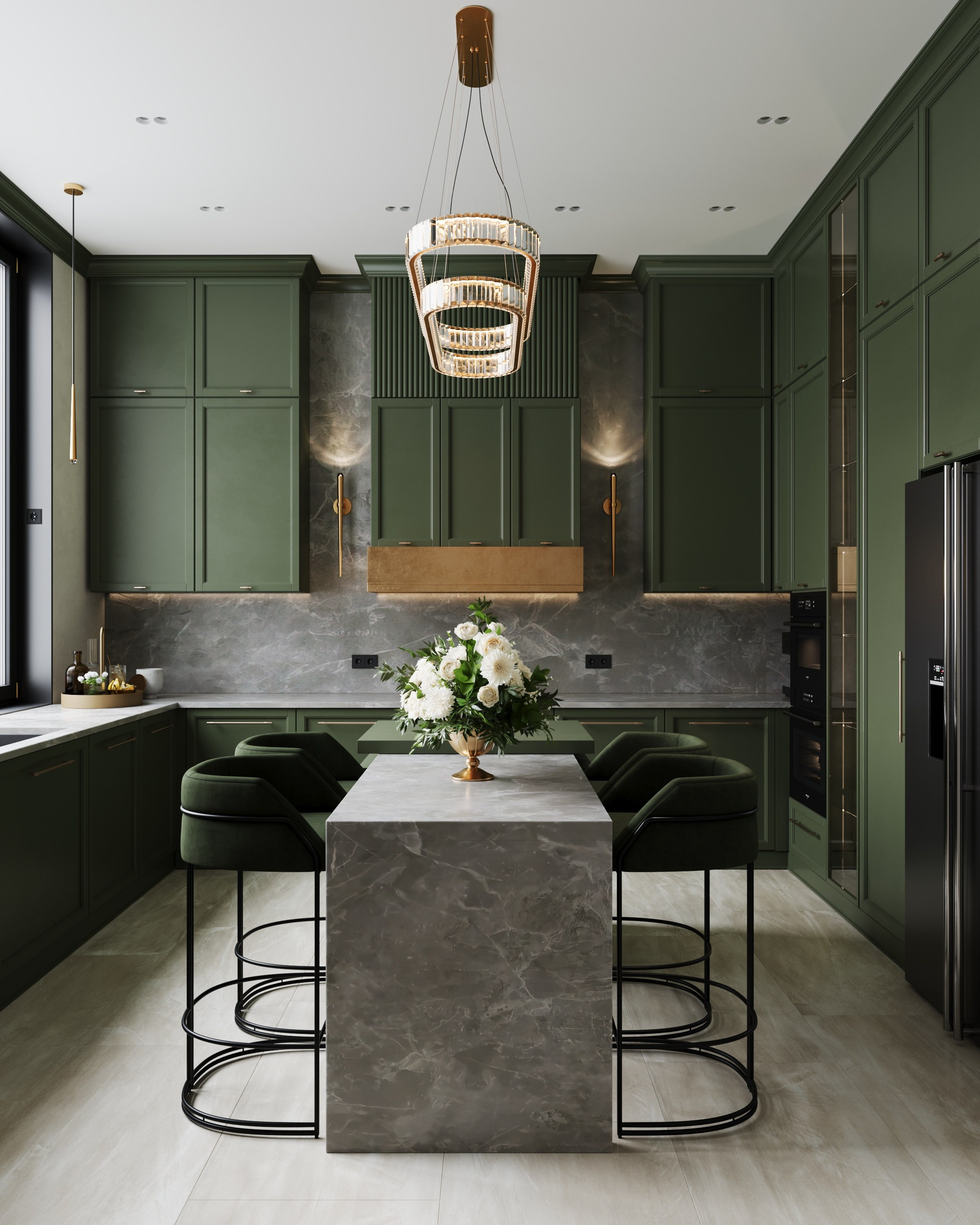 Kitchen in the forest. Дизайн интерьера | 3D визуализация | Миланская Марина