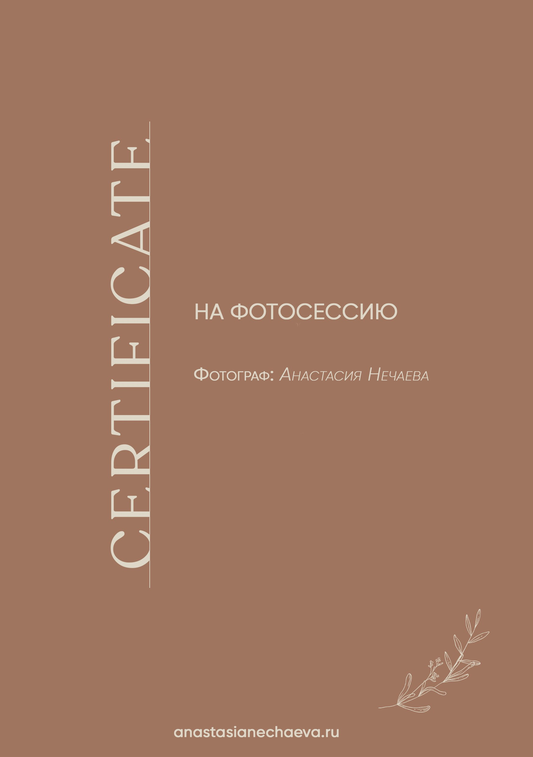 Подарочные сертификаты. Семейный фотограф в Санкт-Петербурге Анастасия Нечаева