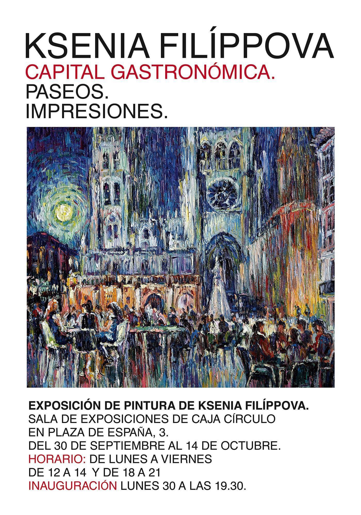 Ksenia Filippova's "Capital of Gastronomy" exhibition poster