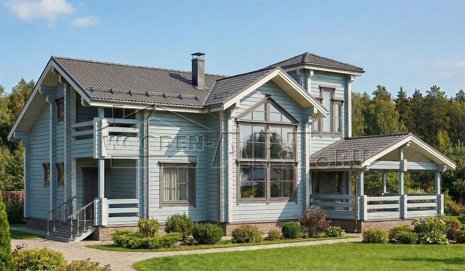 «Заречье» 279 кв. м. Проекты деревянных домов. Архитектор Ольга Мальцева