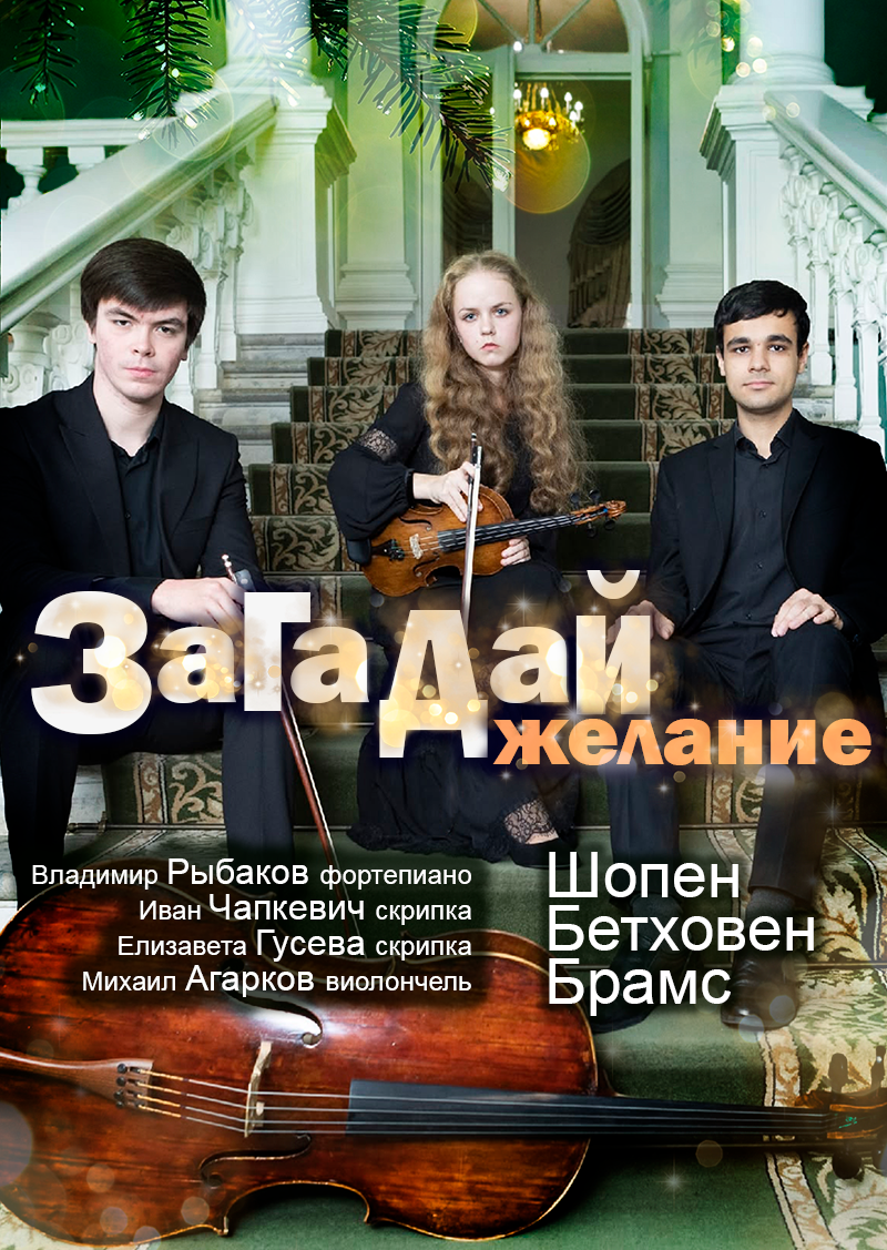 ««Загадай желание» предновогодний концерт классической музыки. Дом Шрёдера