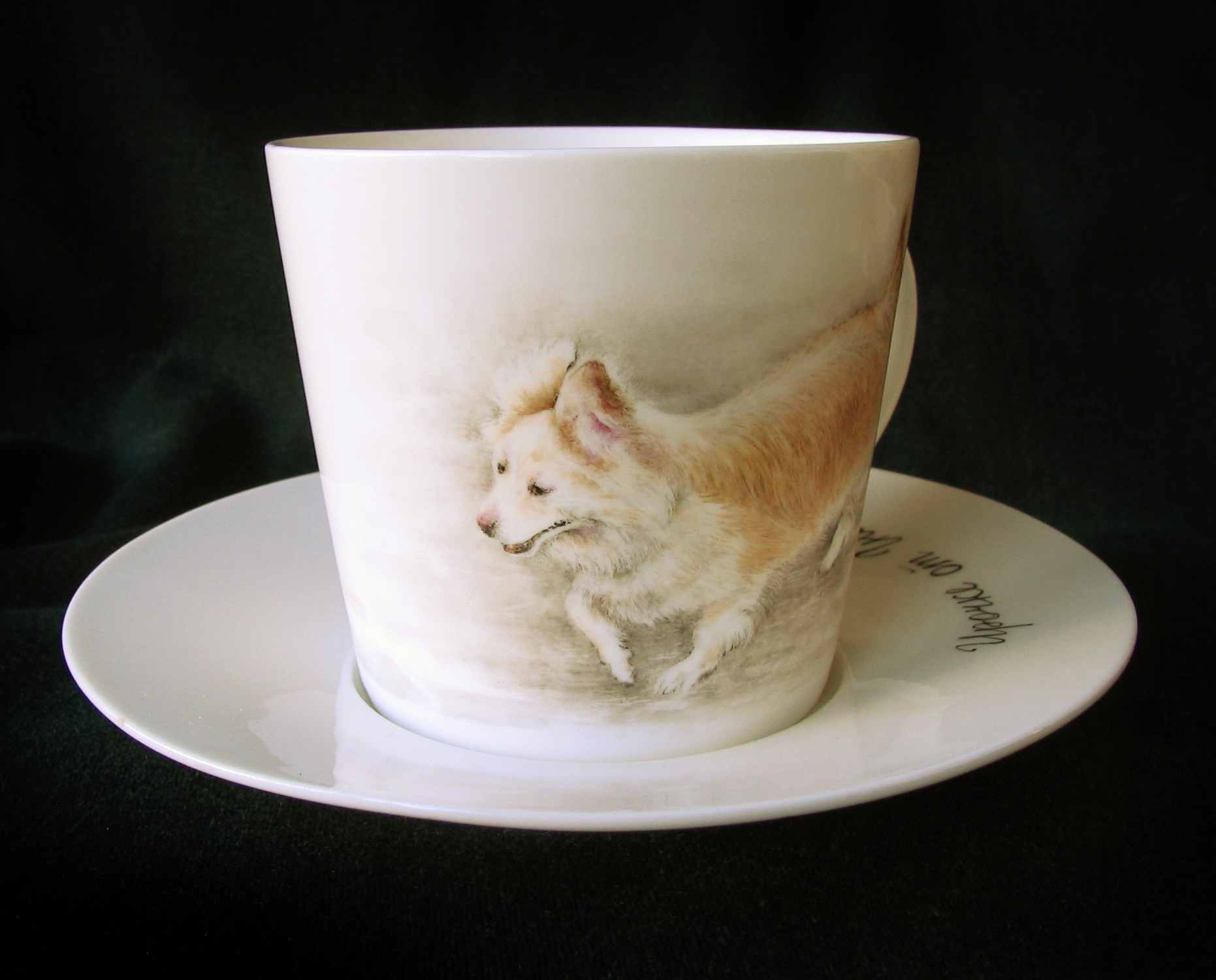 Ваш питомец на фарфоре. Роспись фарфора по индивидуальным заказам. Роспись фарфора в Санкт-Петербурге. 