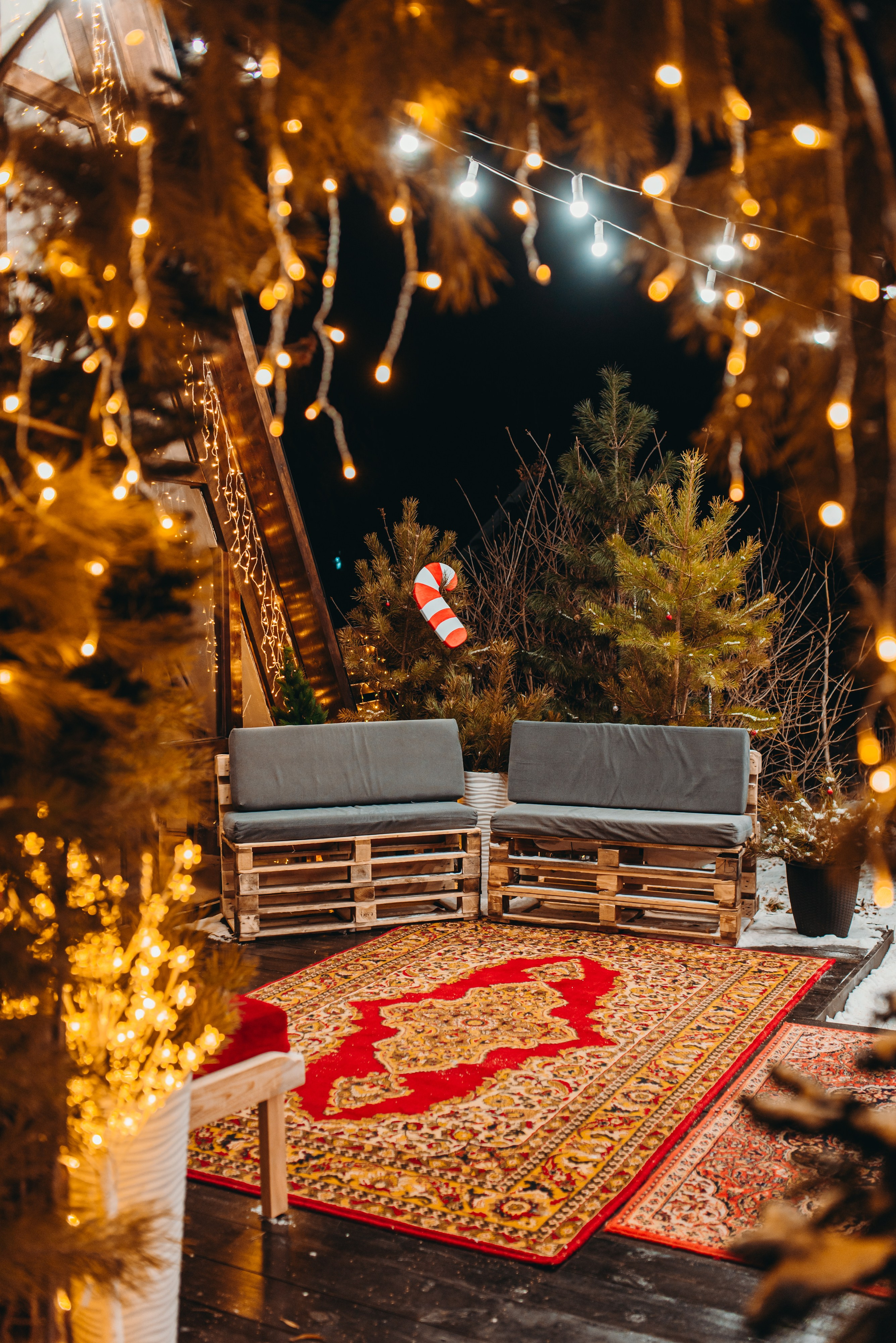 Новогодний фотопроект в Иркутске Новогодняя арка с гирляндами