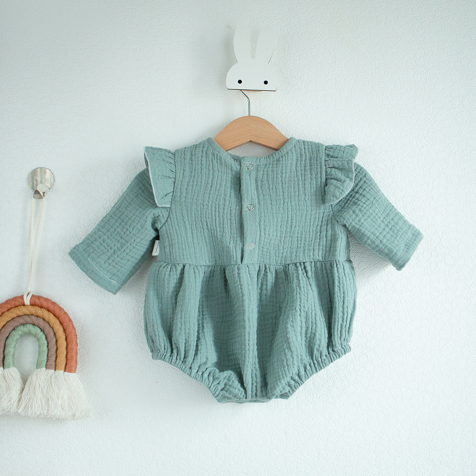 046 Боди c длинным рукавом. Эко-одежда для детей