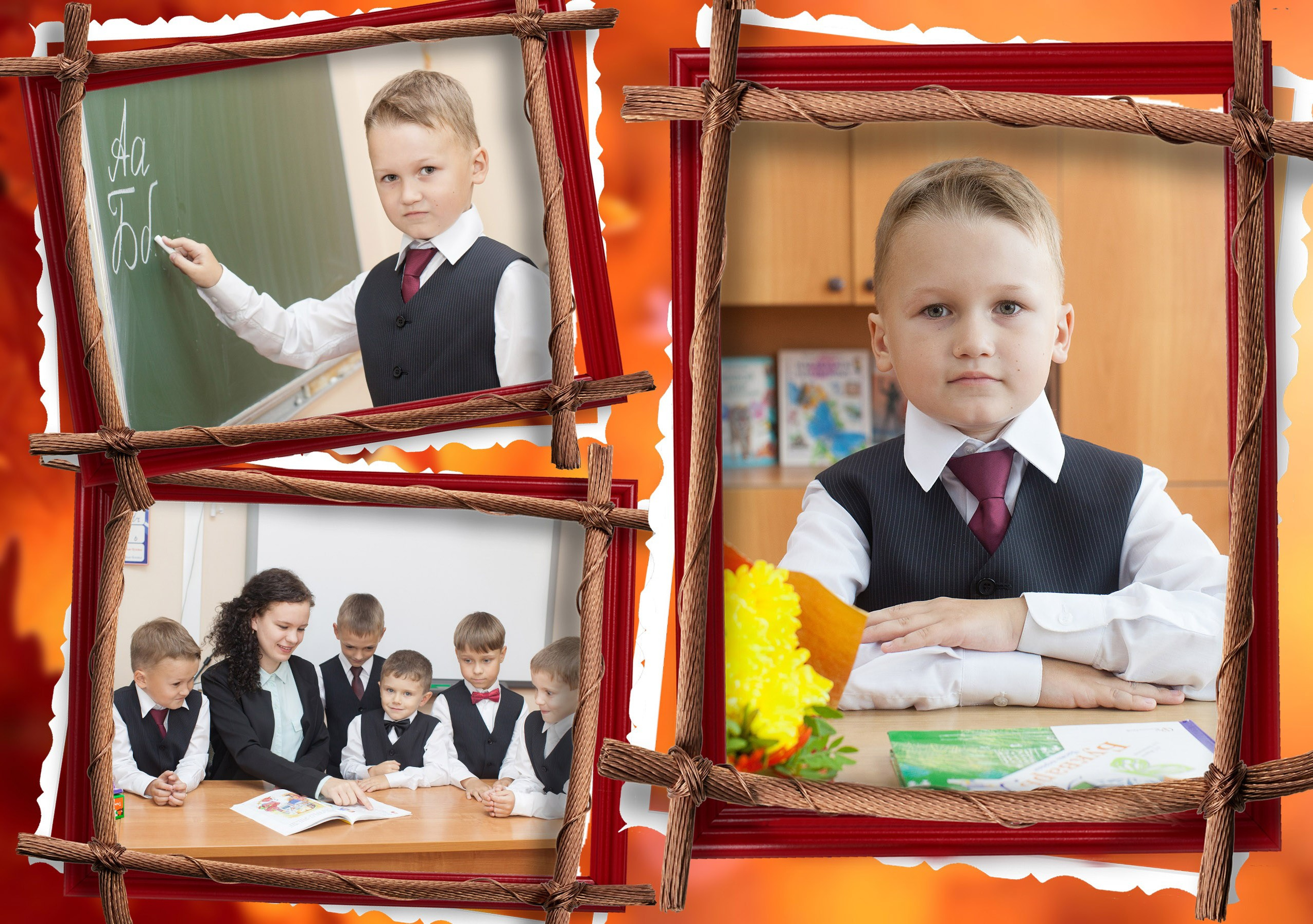 Индивидуальный коллаж первоклассника 15×20