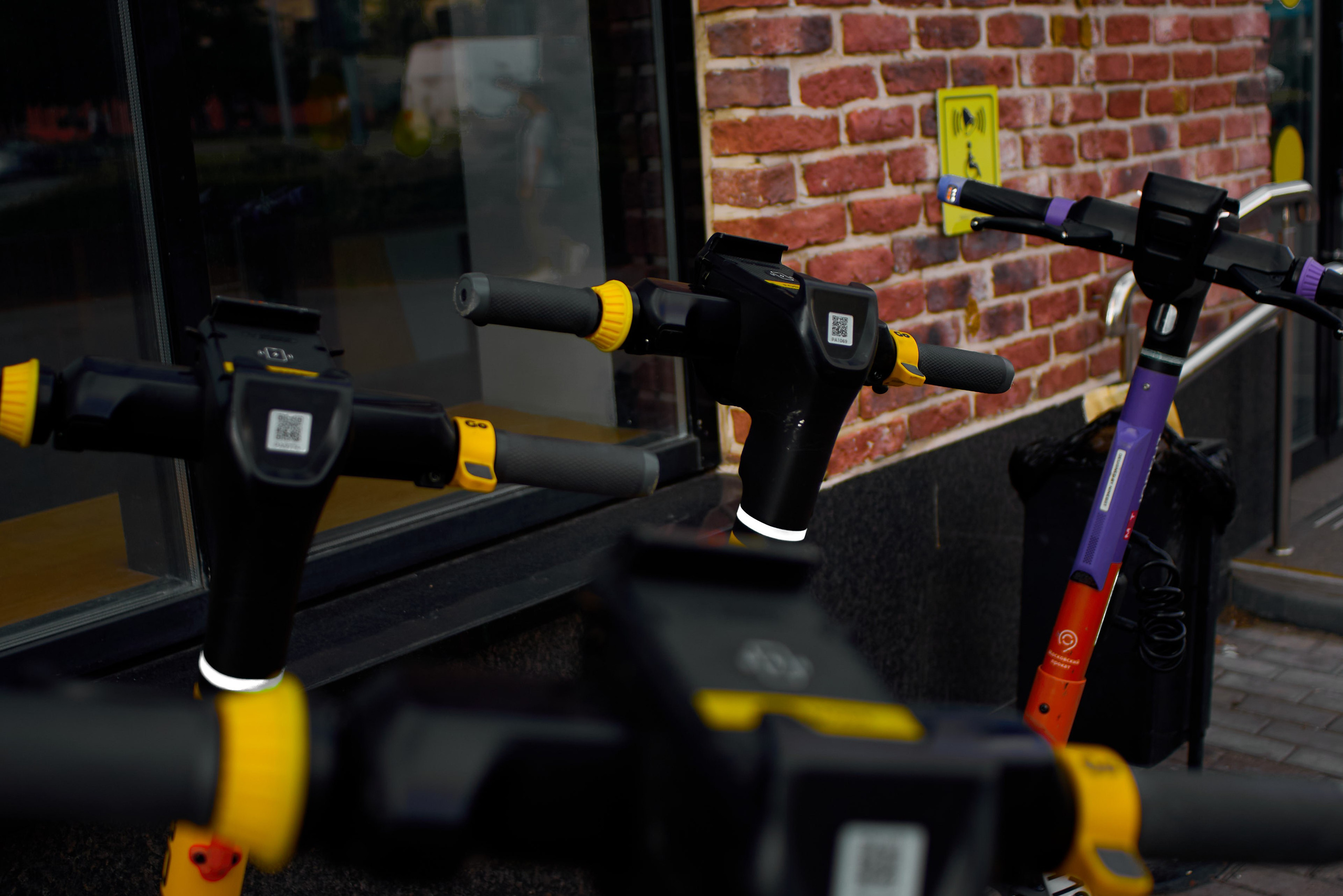 Electric scooters on the streets awaiting rental. POV: #streetphotography #nikond750 #28mm #djiosmoaction4
