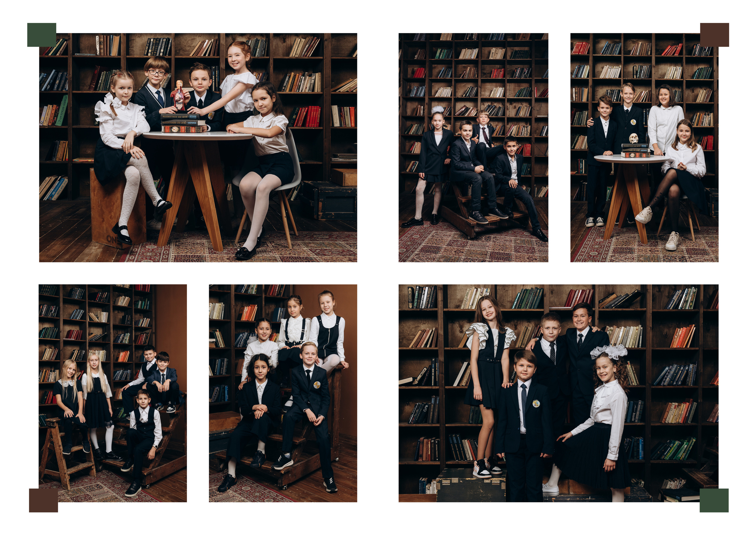 разворот школьного выпускного альбома