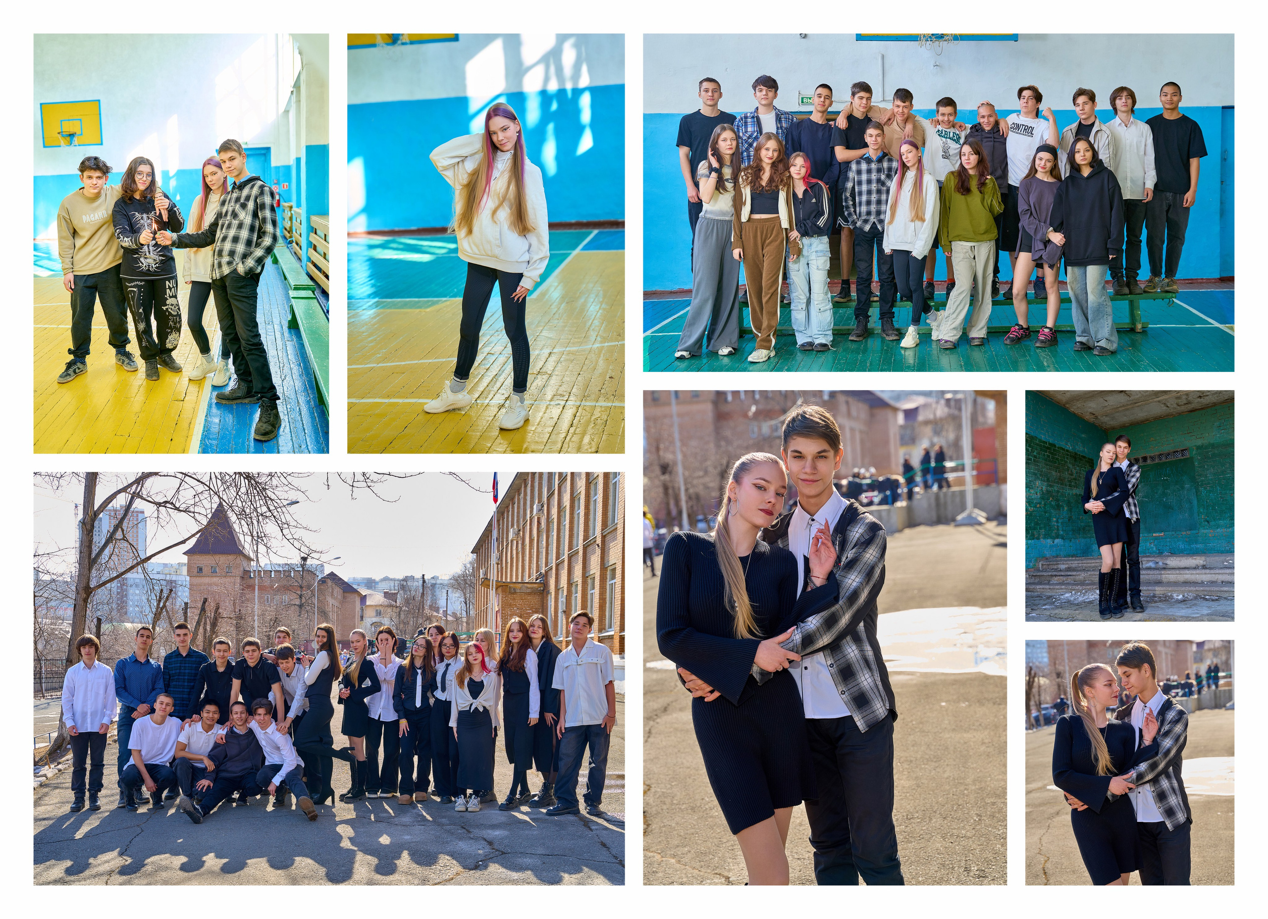 Примеры готовых разворотов. Школа. Выпускные фотокниги во Владивостоке Джуган Елена