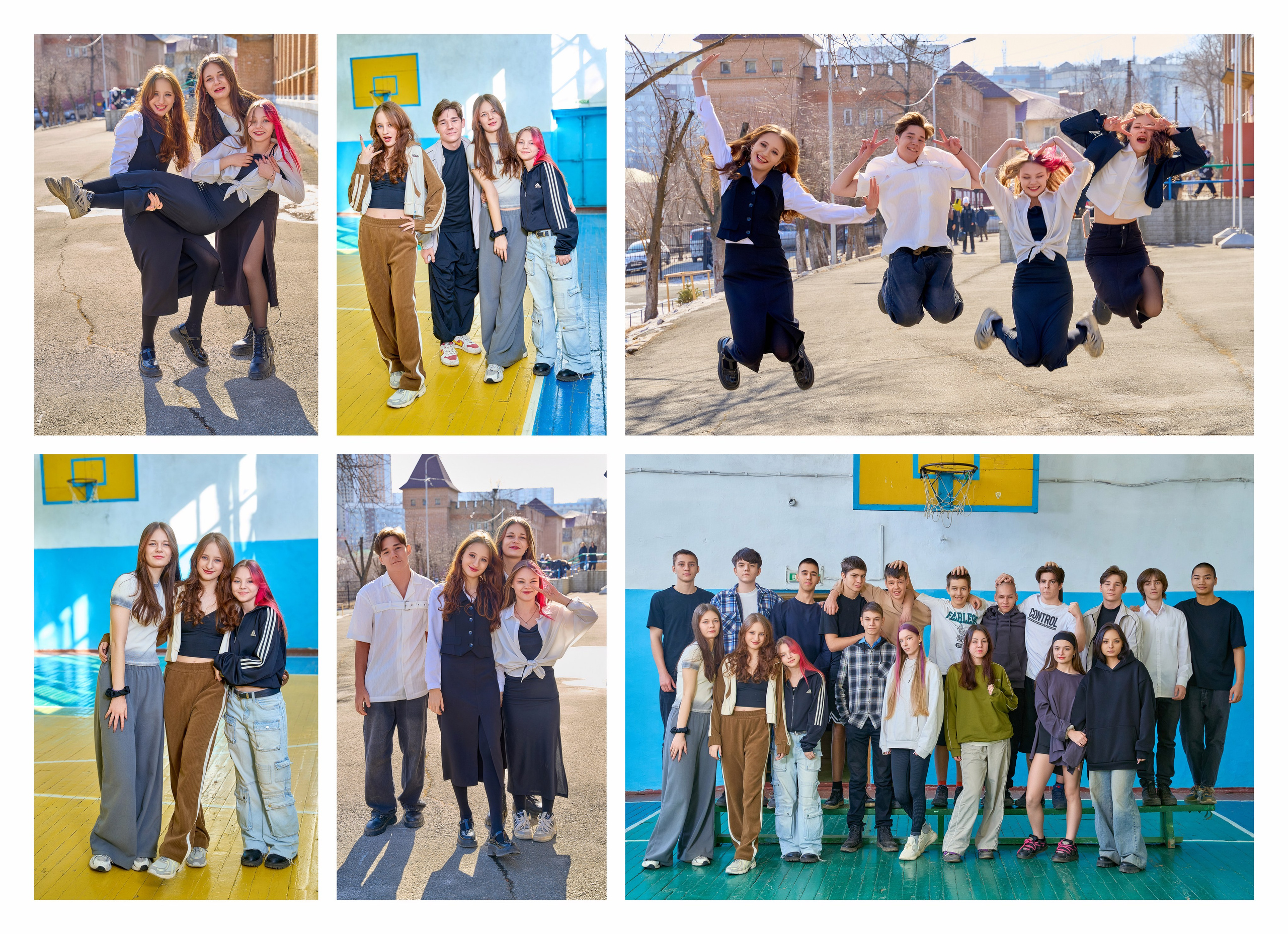 Примеры готовых разворотов. Школа. Выпускные фотокниги во Владивостоке Джуган Елена