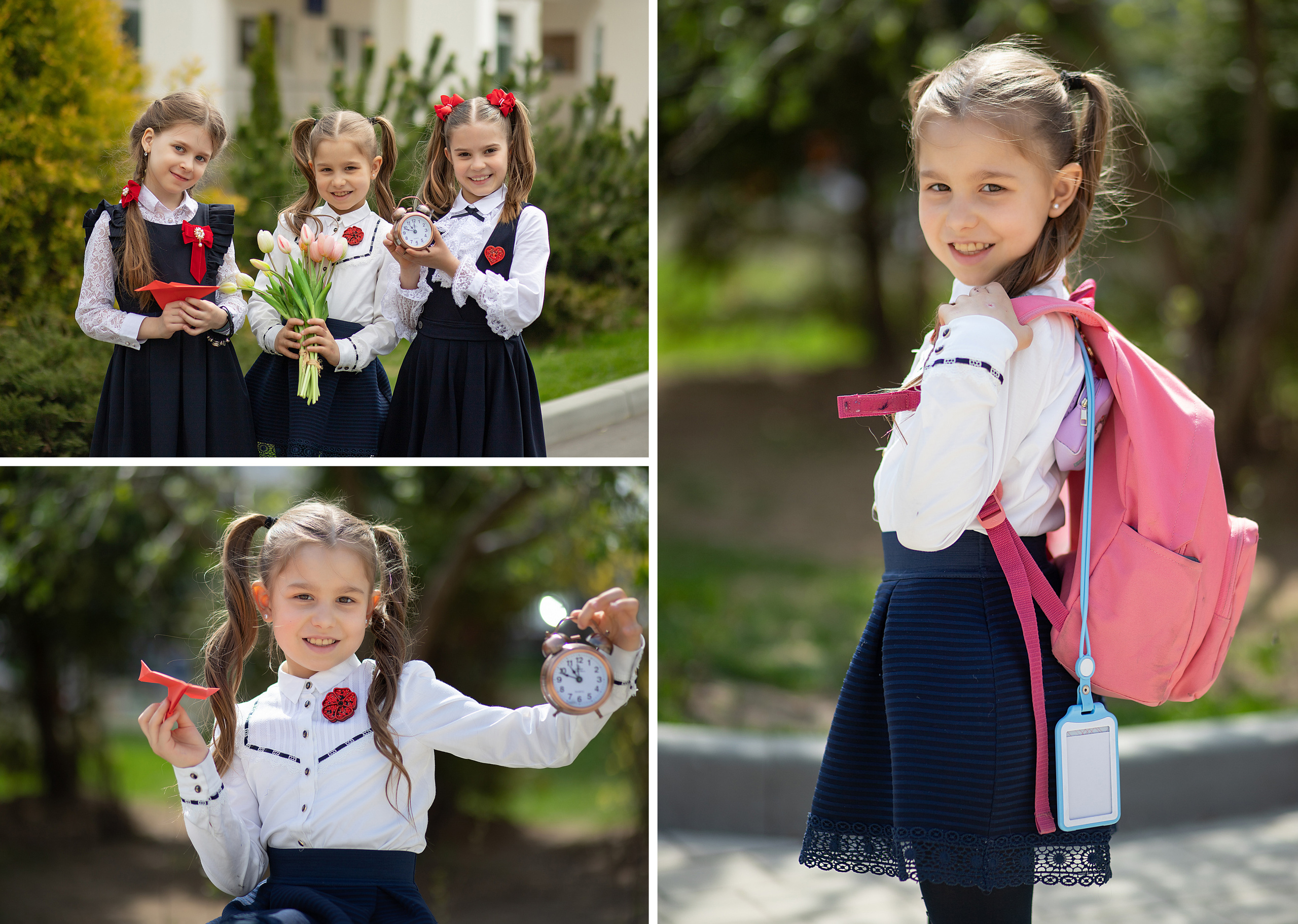 Разворот выпускного альбома для школьников