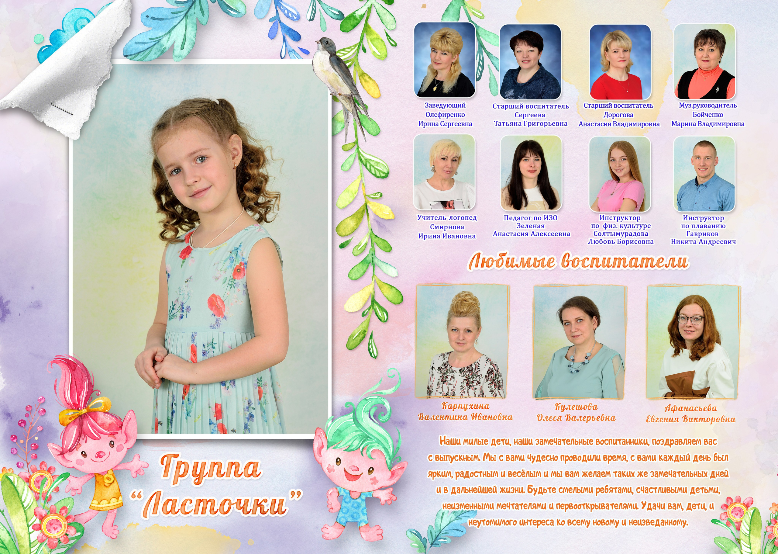 Альбом на 2 разворота детский сад. Выпускные альбомы для школ и детских садов Александр и Динара