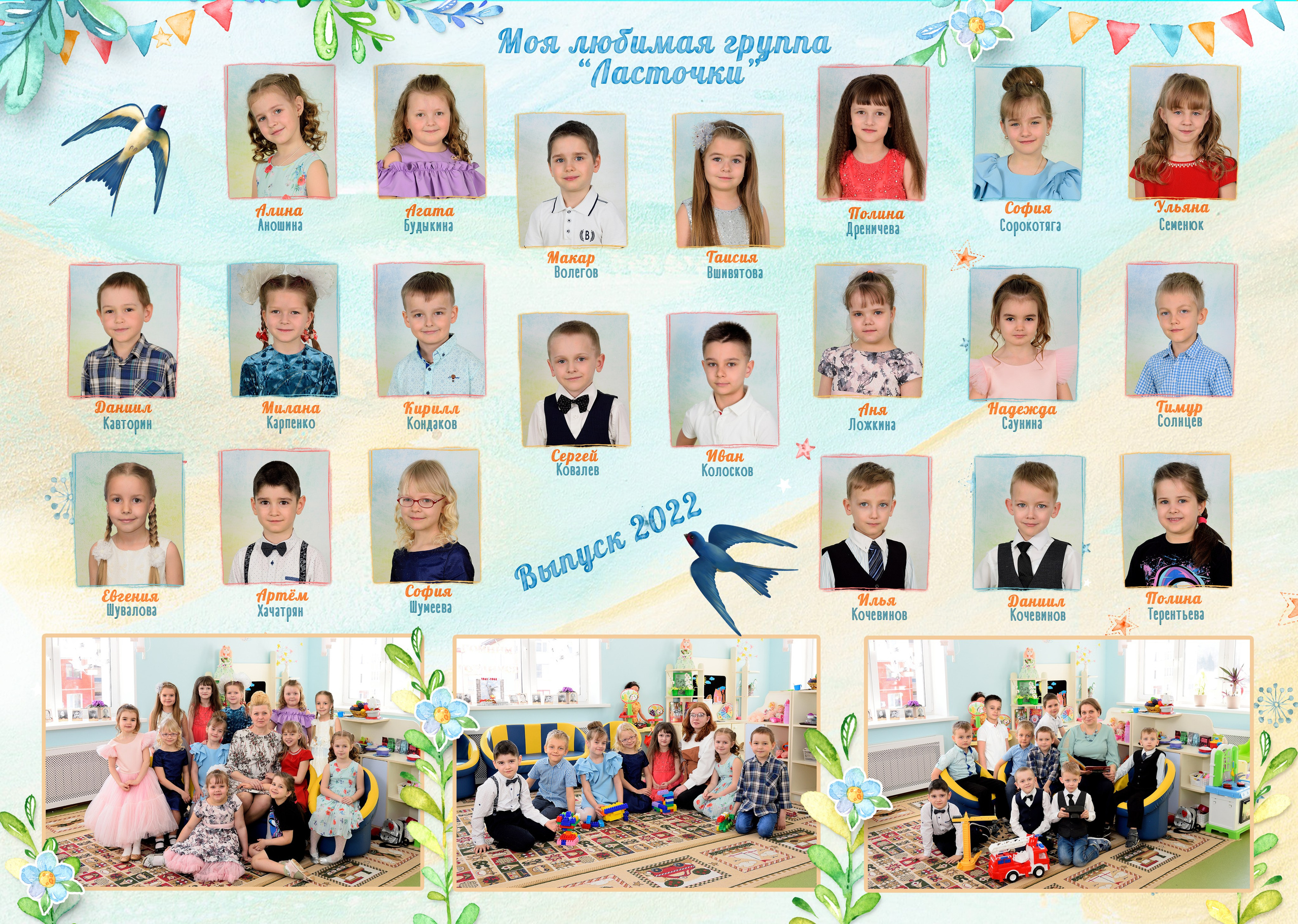 Альбом на 2 разворота детский сад. Выпускные альбомы для школ и детских садов Александр и Динара