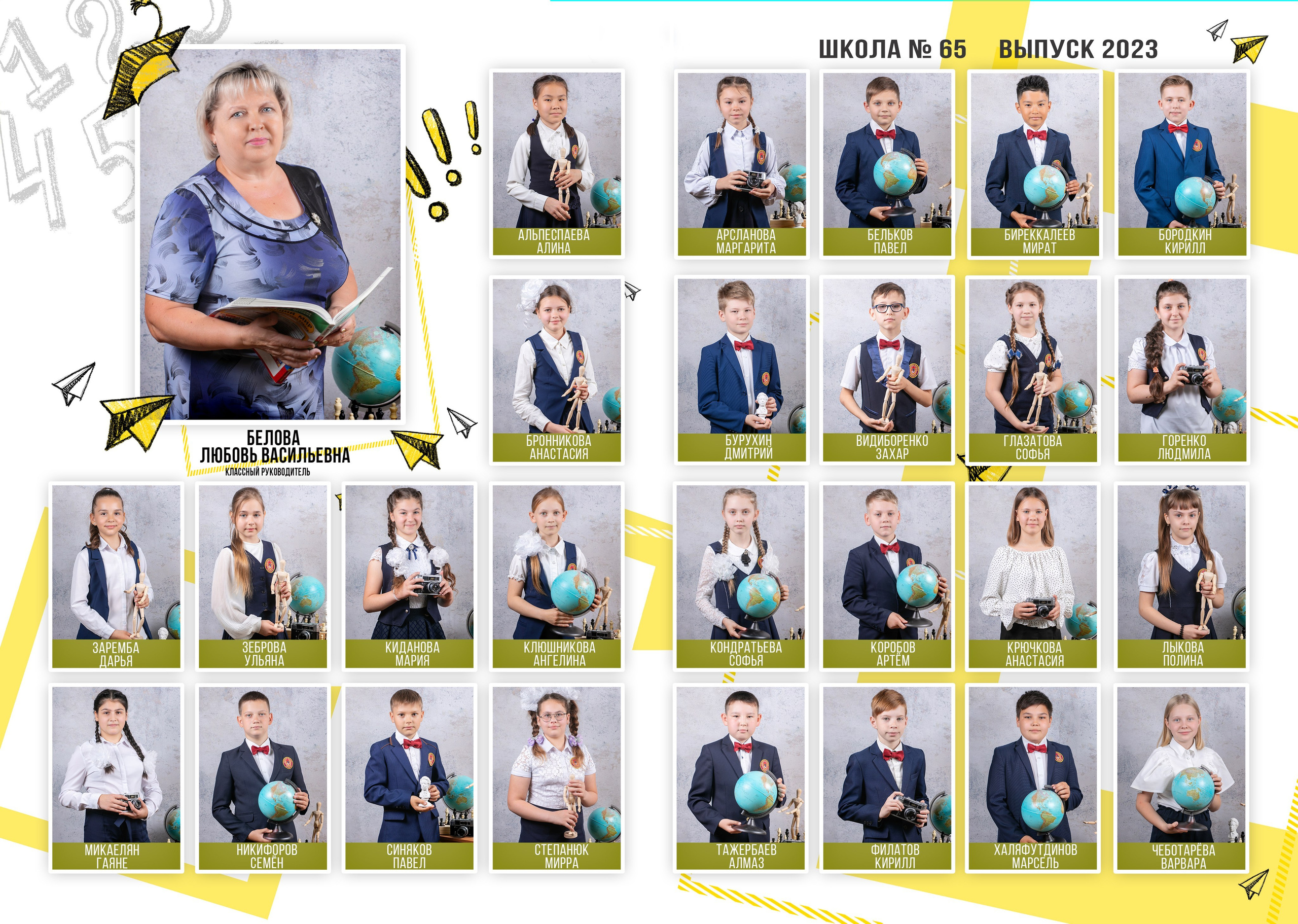 3 разворота начальная школа. Выпускные фотокниги