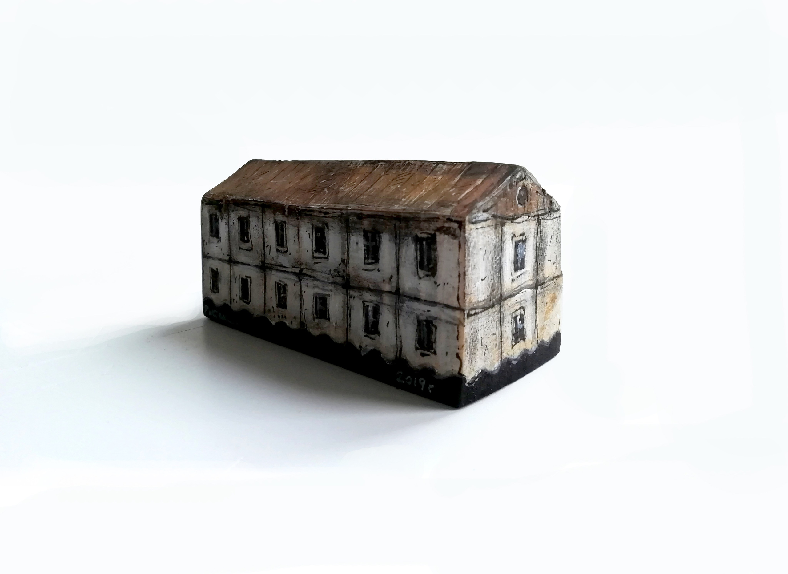 Двухэтажка коммуналка. Художник Рыбак Николай