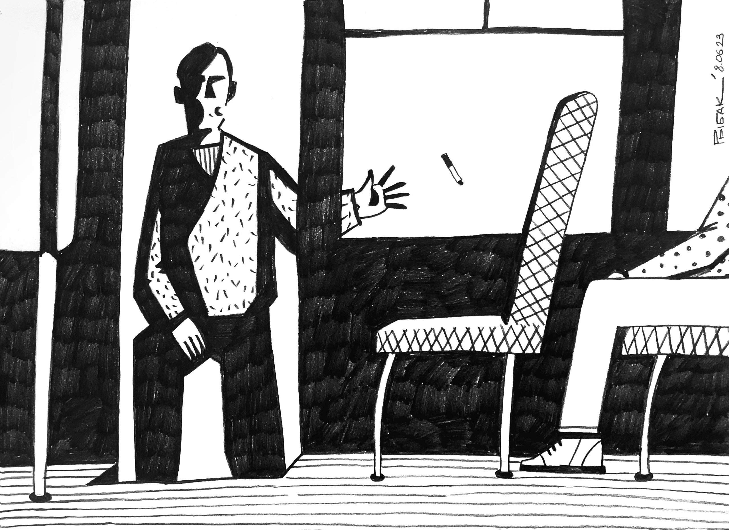 Серия Транспортная Автобусно-таксишная. Художник Рыбак Николай