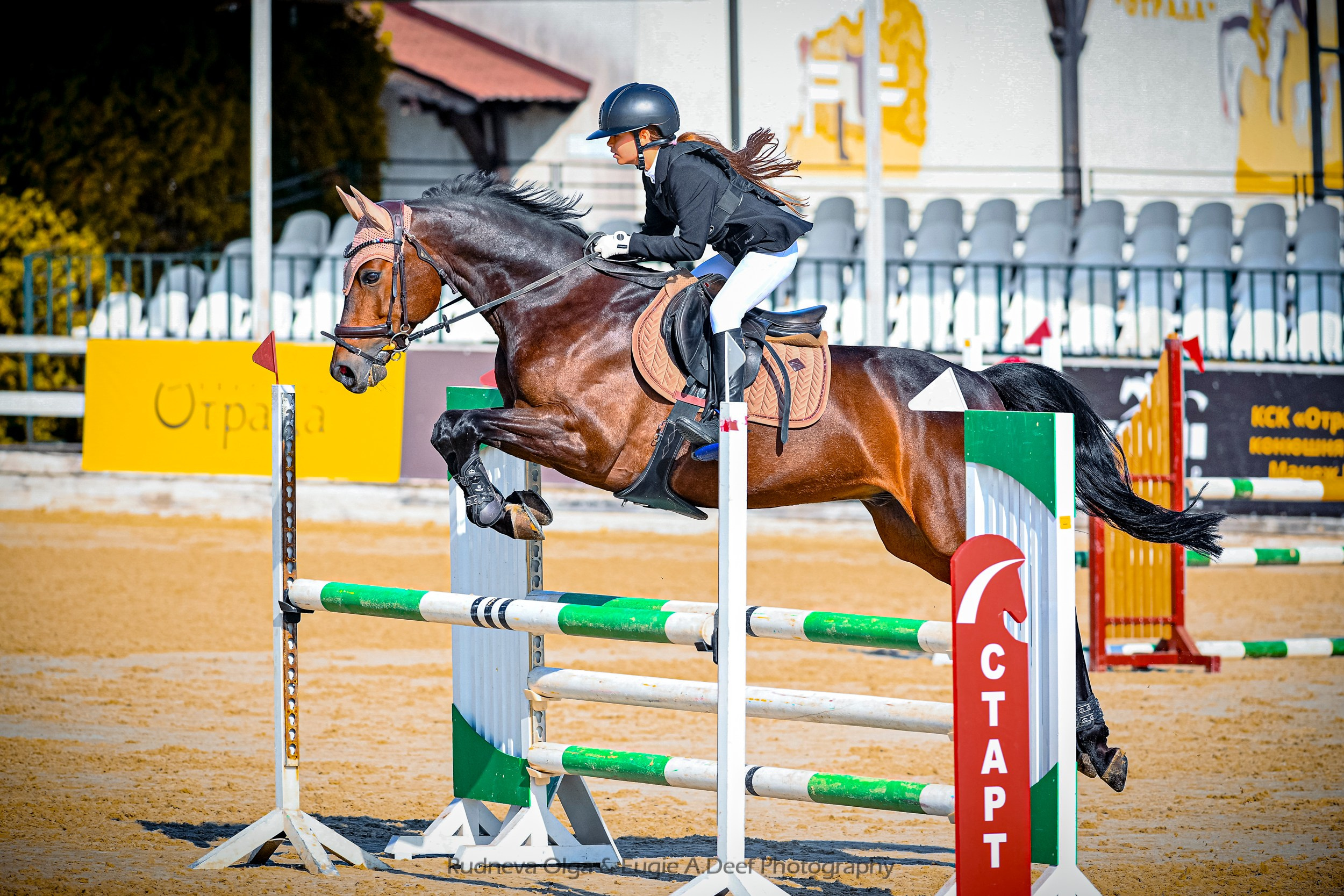 КСК «ОТРАДА» КОНКУР «ЗОЛОТАЯ ОСЕНЬ» —12 и 14 сент 2025. ТУРНИРНАЯ КОННАЯ ФОТОГРАФИЯ, Руднева Ольга и Евгений Адеев