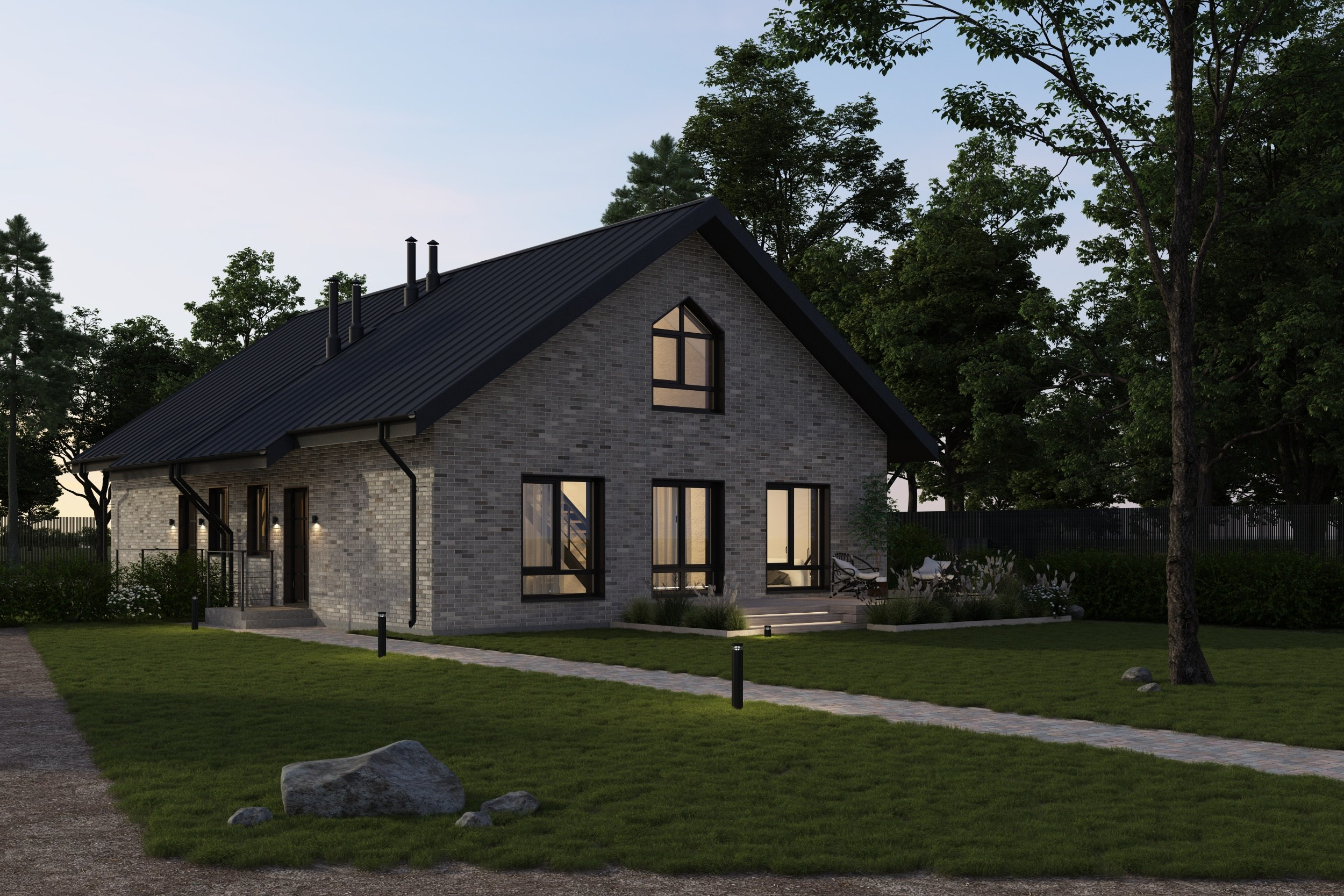 Duplex 208 кв. м. Готовые проекты домов