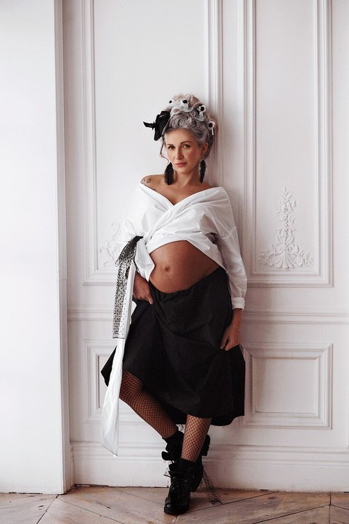 Оригинальный образ для беременной фотосессии. Семейный и женский фотограф в Санкт-Петербурге Виктория Кострова