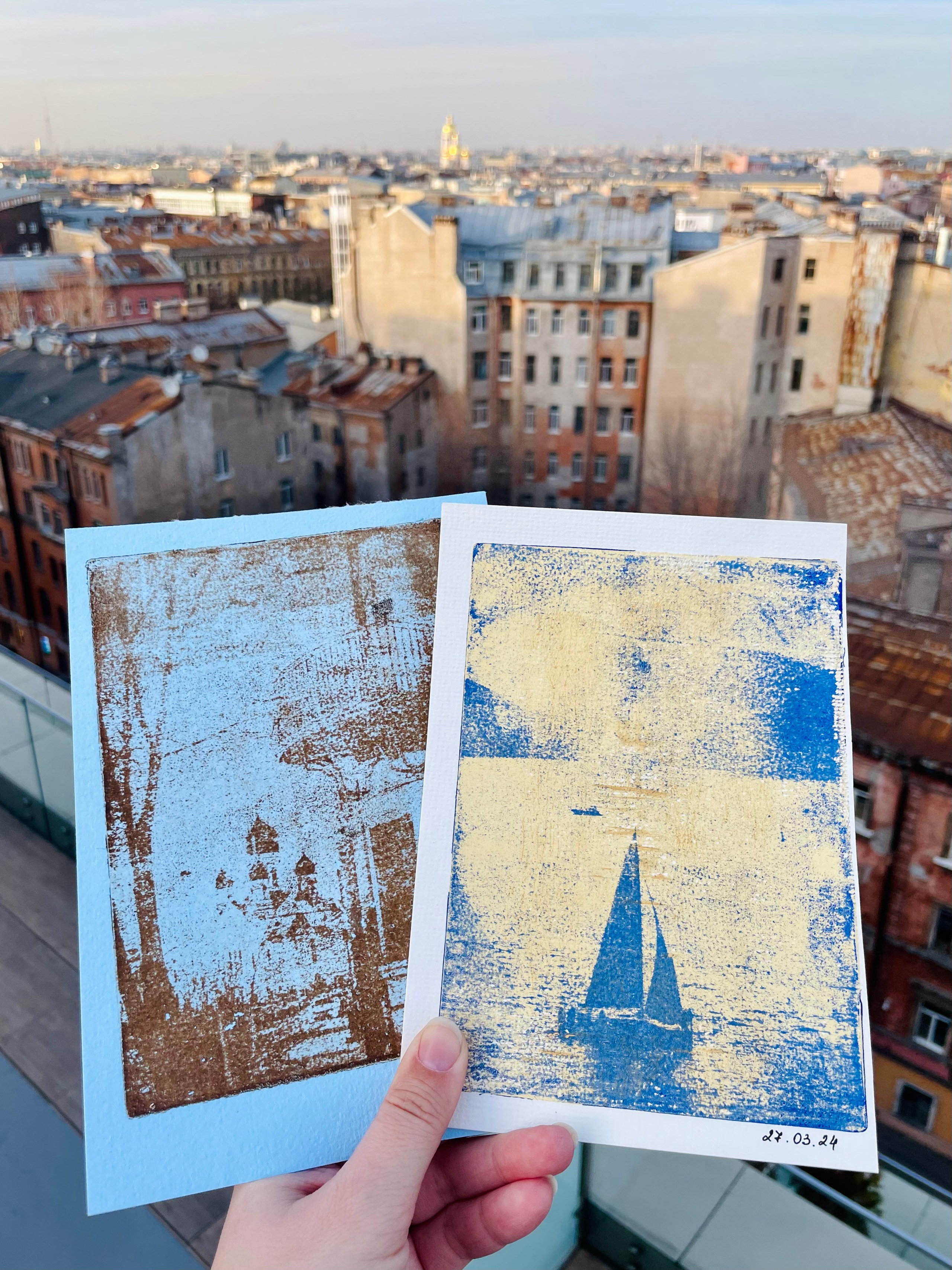 монотипия, монопринт, ручная акриловая печать фотографий