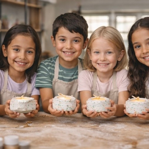 Кружок творчества для детей с изделиями ручной работы