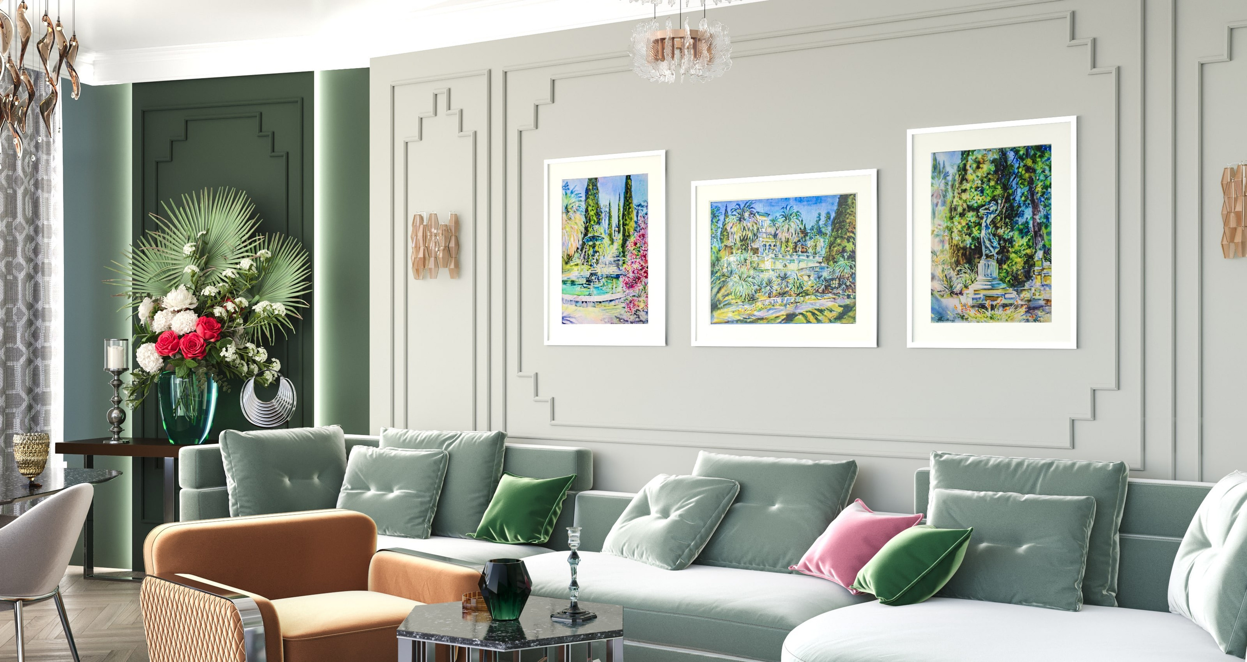 Дизайн проект квартиры в современном Ар деко. Интерьерный дизайнер в Сочи Поплавская Татьяна. Проектирование интерьеров и организация процесса ремонта