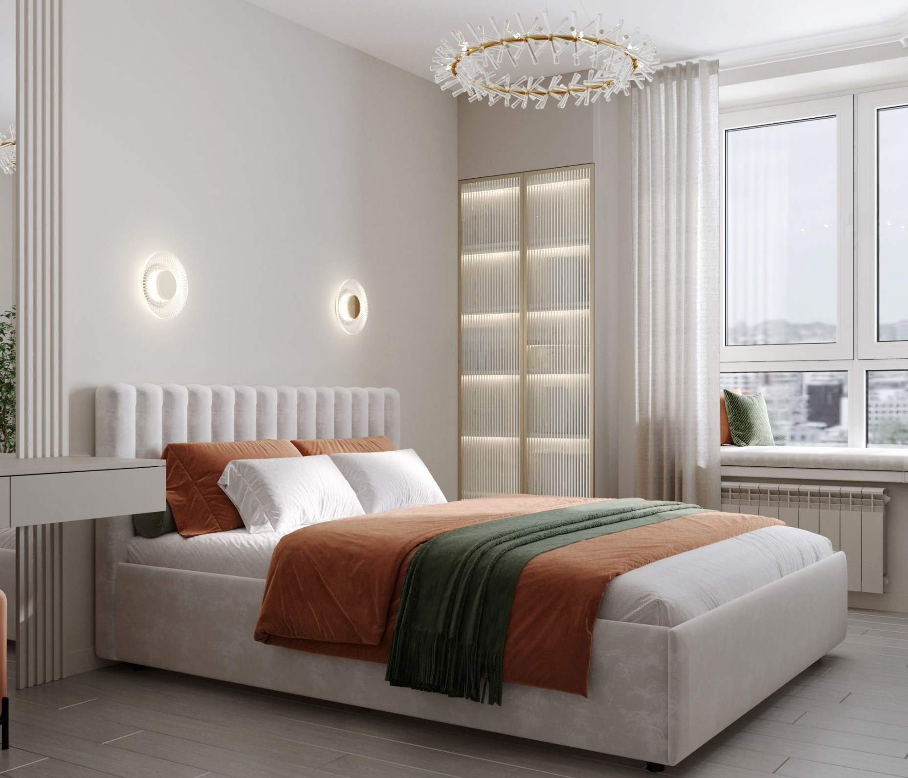 Реализация спальни. Дизайнер интерьера Кристина Дедова / Оренбург, Москва