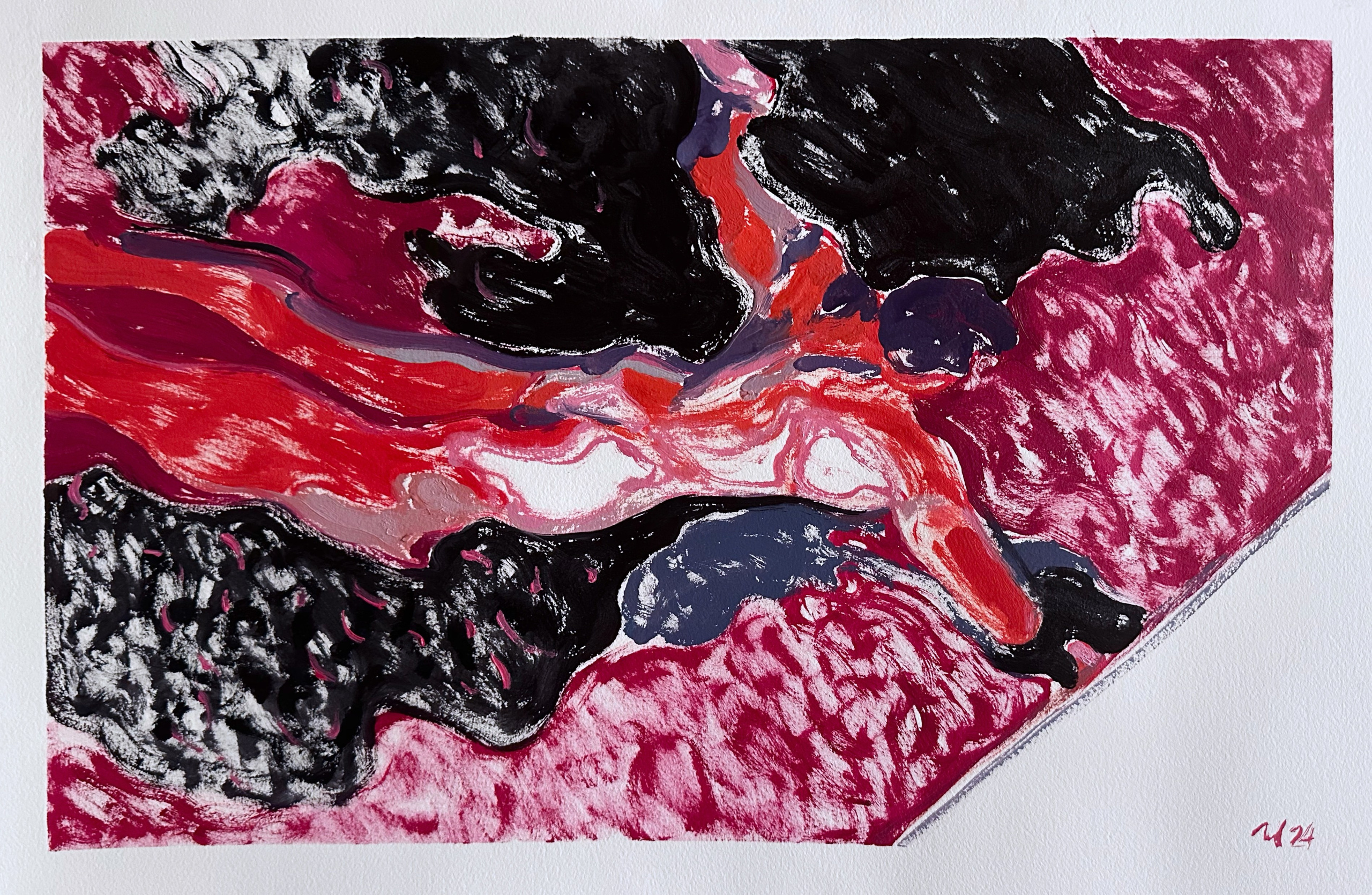 Доступные работы на бумаге (акрил/масло). Визуальный художник Илья Филатов