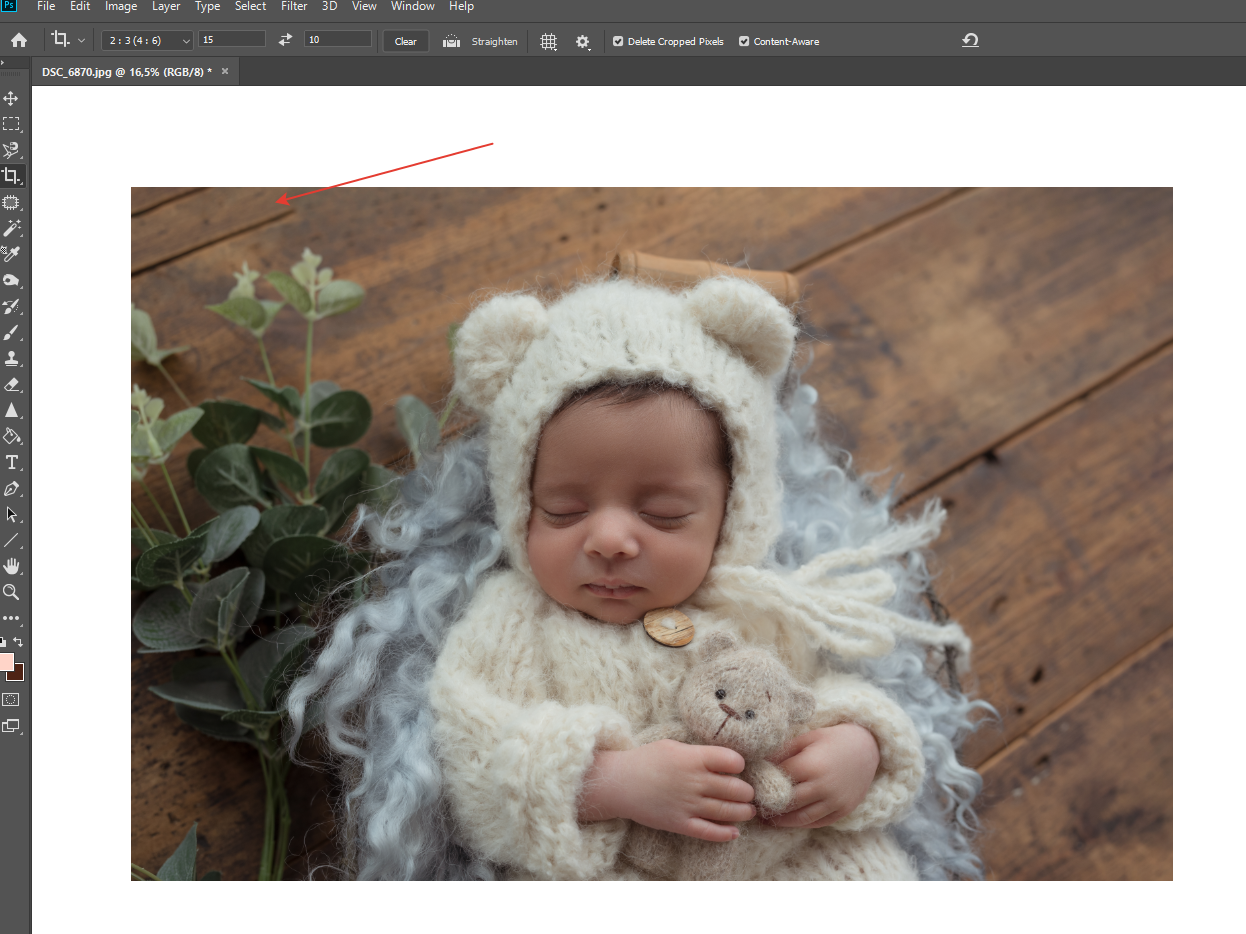 Простое наращивание фона. Ретушь фотографий новорожденных. Алексеева Надежда