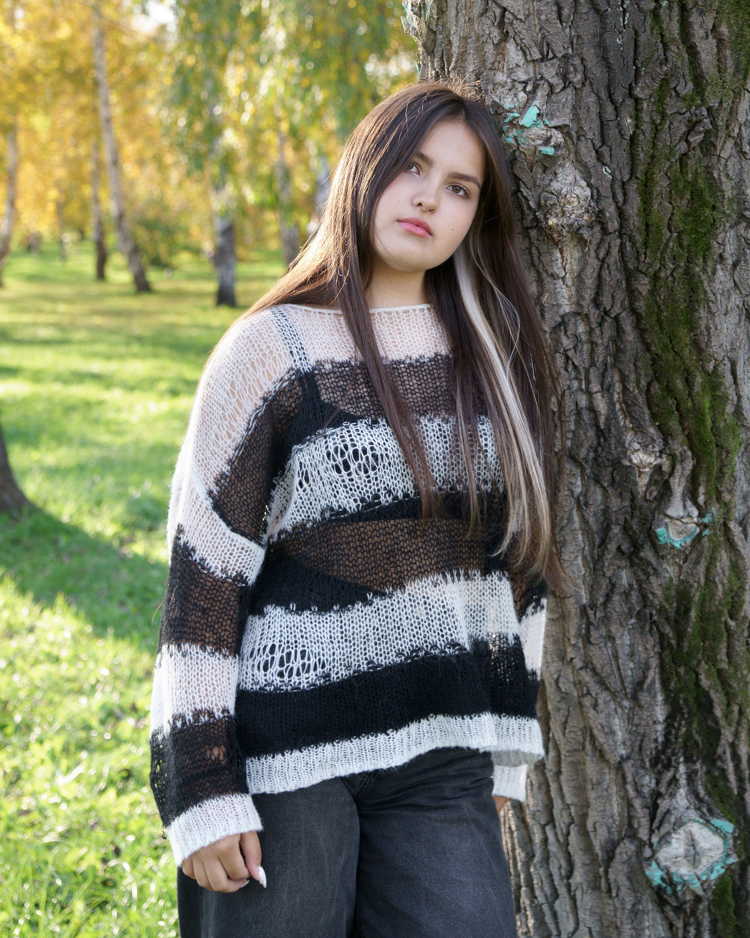 Выпускник старшей школы - осенняя сьемка - портрет девочки