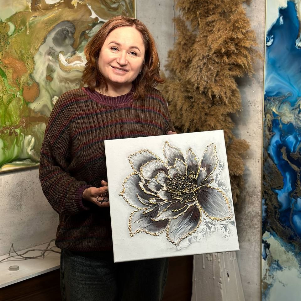 Онлайн мастер-класс  «АЖУРНЫЙ ПИОН» с инкрустацией. MONA-ART. Студия авторского декора на заказ: зеркала-скалы по вашим размерам, столики, 3D панно, интерьерные картины, торшеры, светильники,