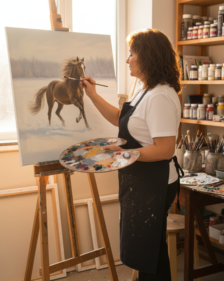 Мила Абрамова — современный художник, работающий на пересечении авторской абстракции, интерьерного искусства и глубинных смыслов формы и цвета. Фотографии на сайте отражают творческий путь художника, атмосферу мастерской и процесс создания уникальных картин, выполненных вручную.