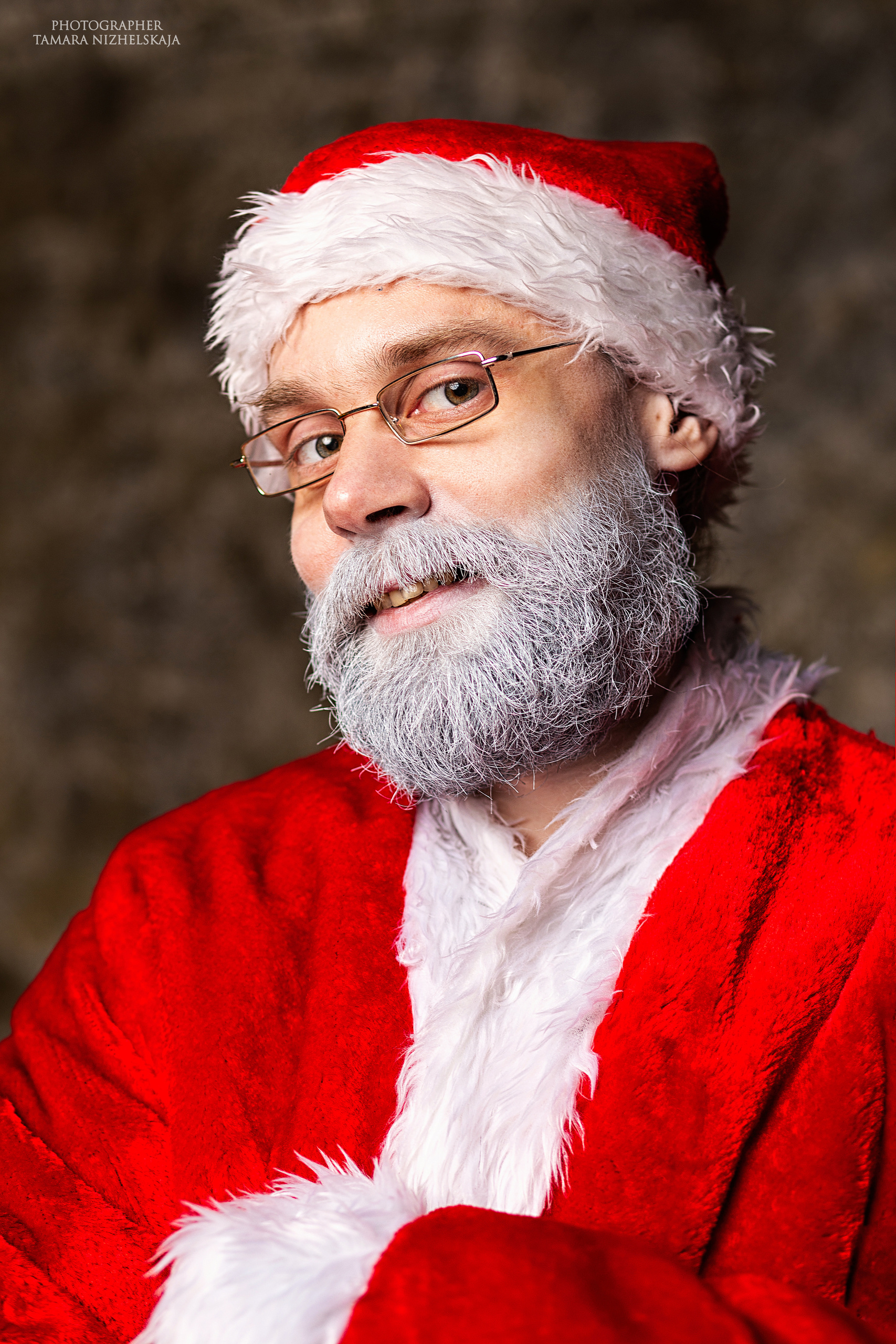 Как снять красивого Санту если модель очень худая. Фотограф Тамара Нижельская Воронеж
