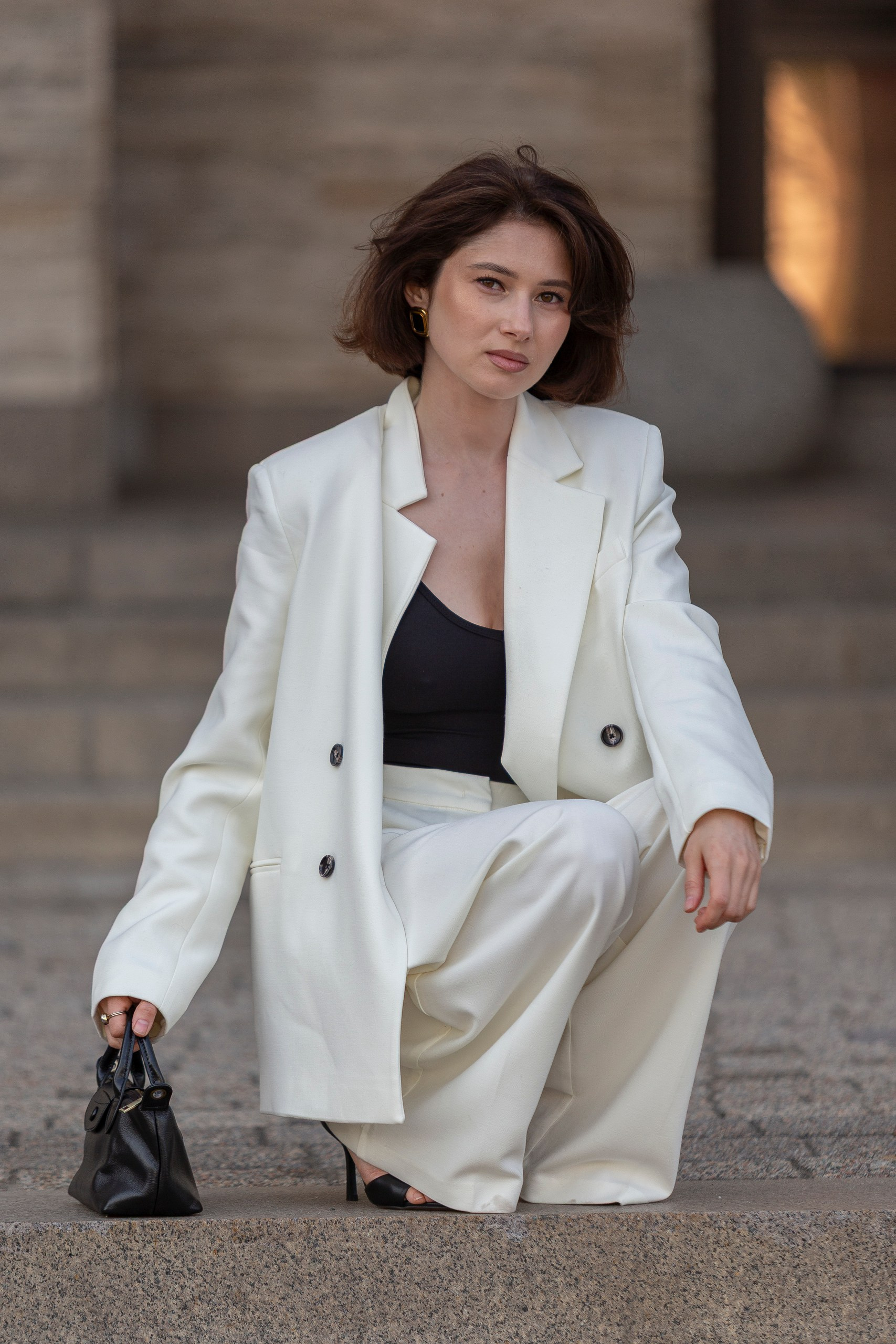 Фотосессия девушки-модели в центре Москвы для fashion-блога