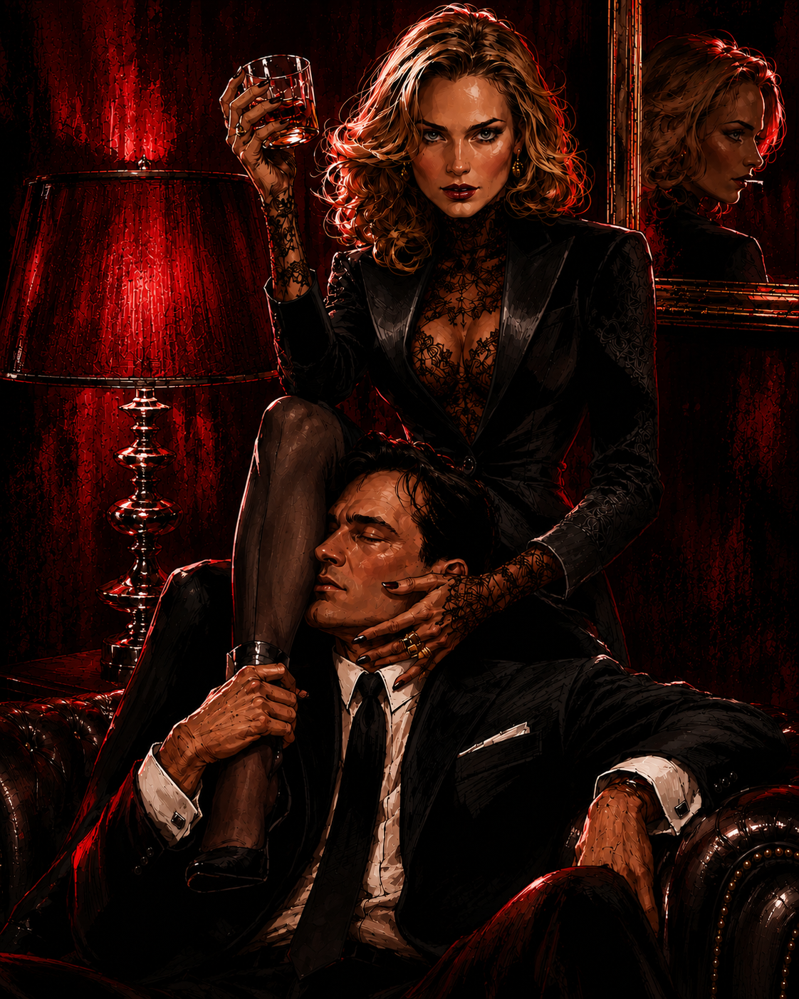 Лимитированный холст Femme Fatale Collection современное искусство dark luxury арт