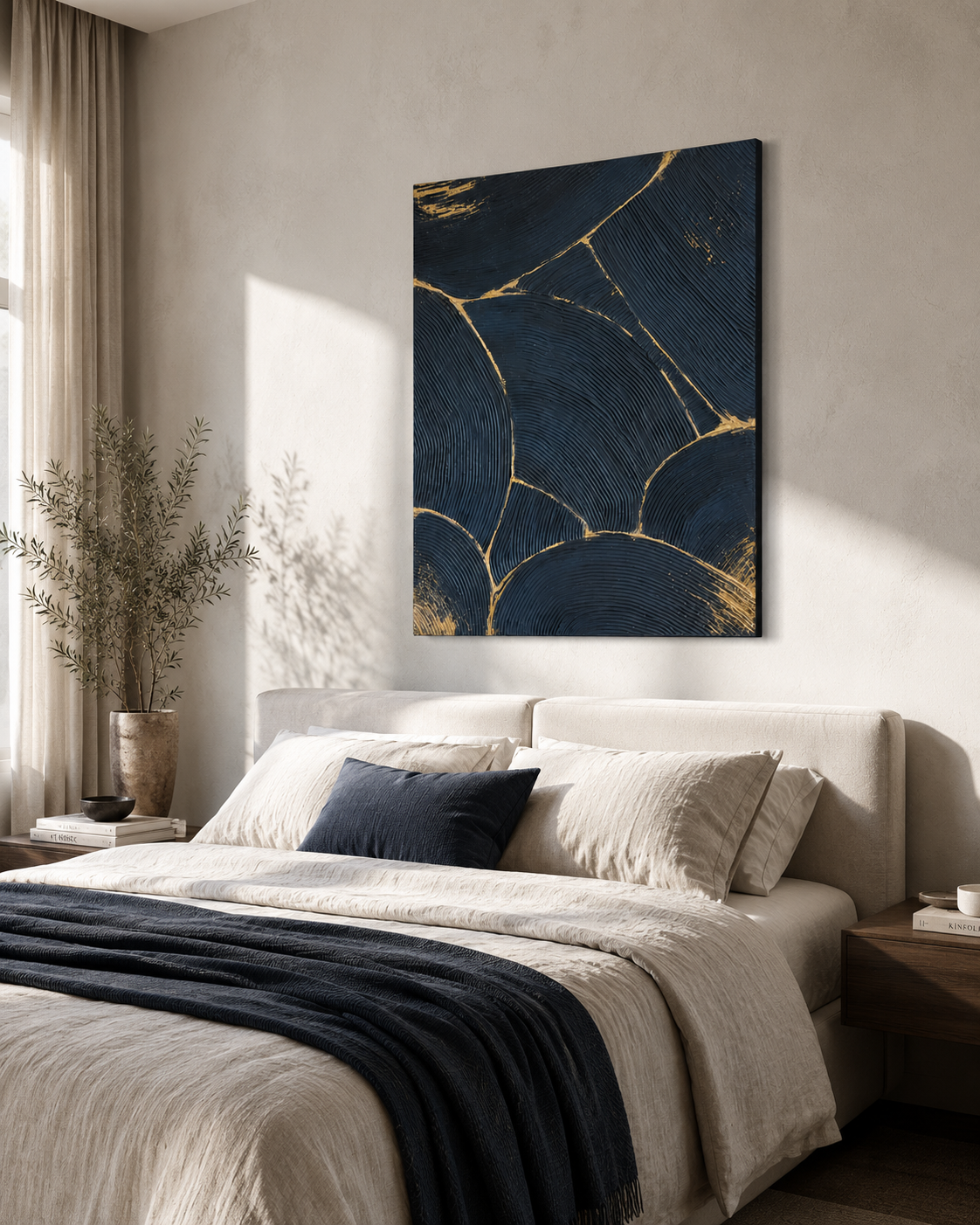 Текстурная картина «Грани. Индиго»| 80×100 см |52.000 руб. Интерьерные картины и фактурные панно на заказ — Дарья Ибрагимова